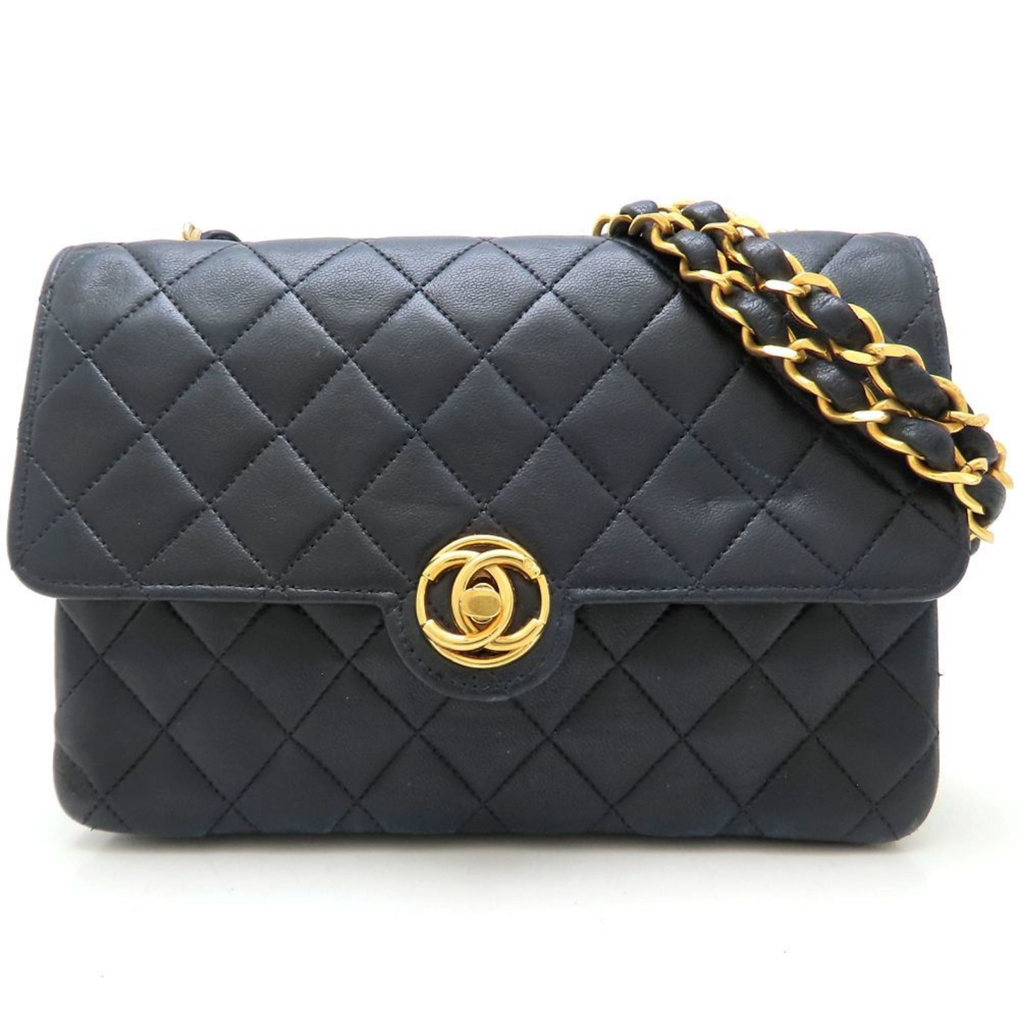 Vintage CC Chain Flap Bag Quilted Lambskin Mini