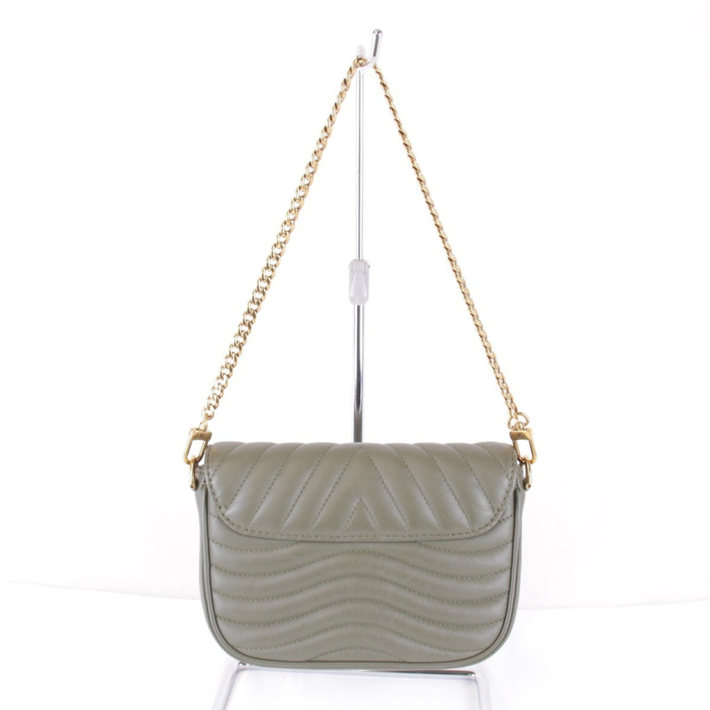 Louis Vuitton Khaki Leather Shoulder Bag (Pre-Owned)