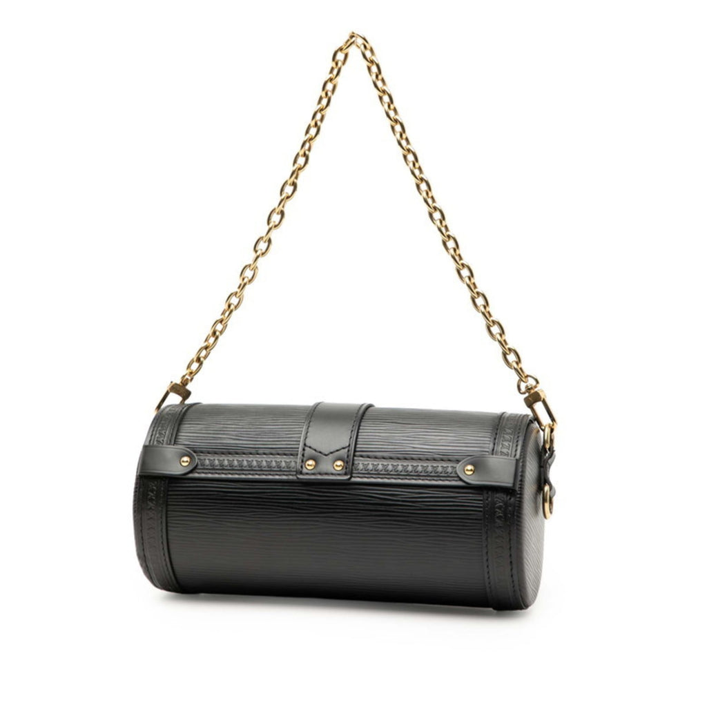 Louis Vuitton Black Noir Leather Handbag Shoulder Bag (Pre-Owned)