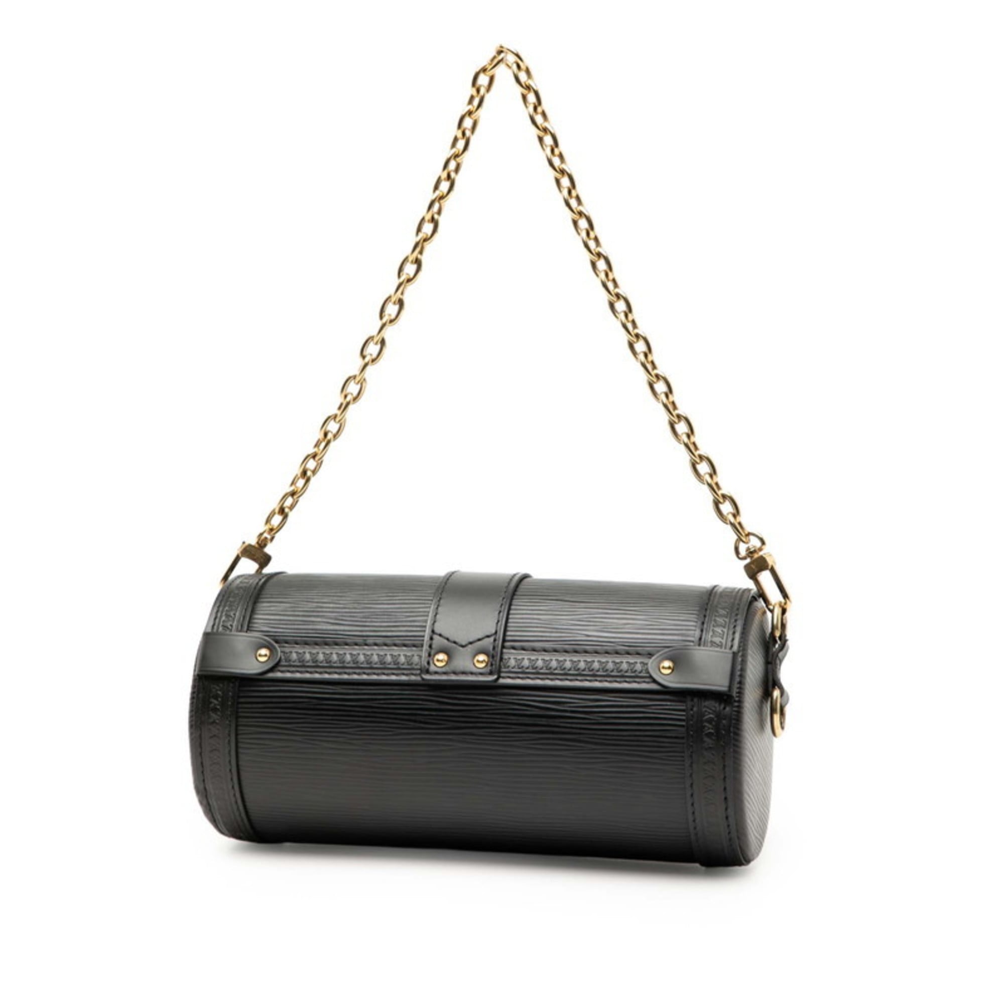 Louis Vuitton Black Noir Leather Handbag Shoulder Bag (Pre-Owned)