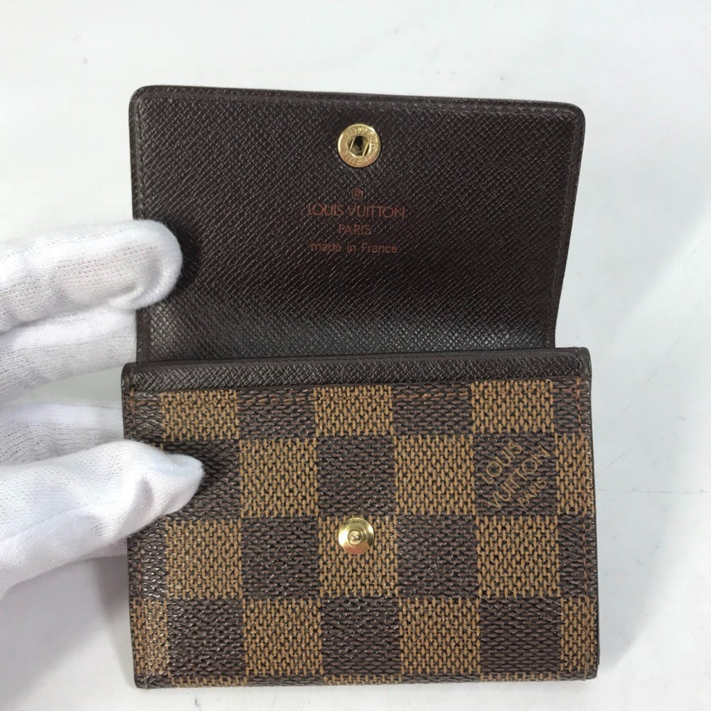 Louis Vuitton Brown Damier Canvas Ebene Damier Canvas Coin Purse/Coin Case (Pre-Owned)