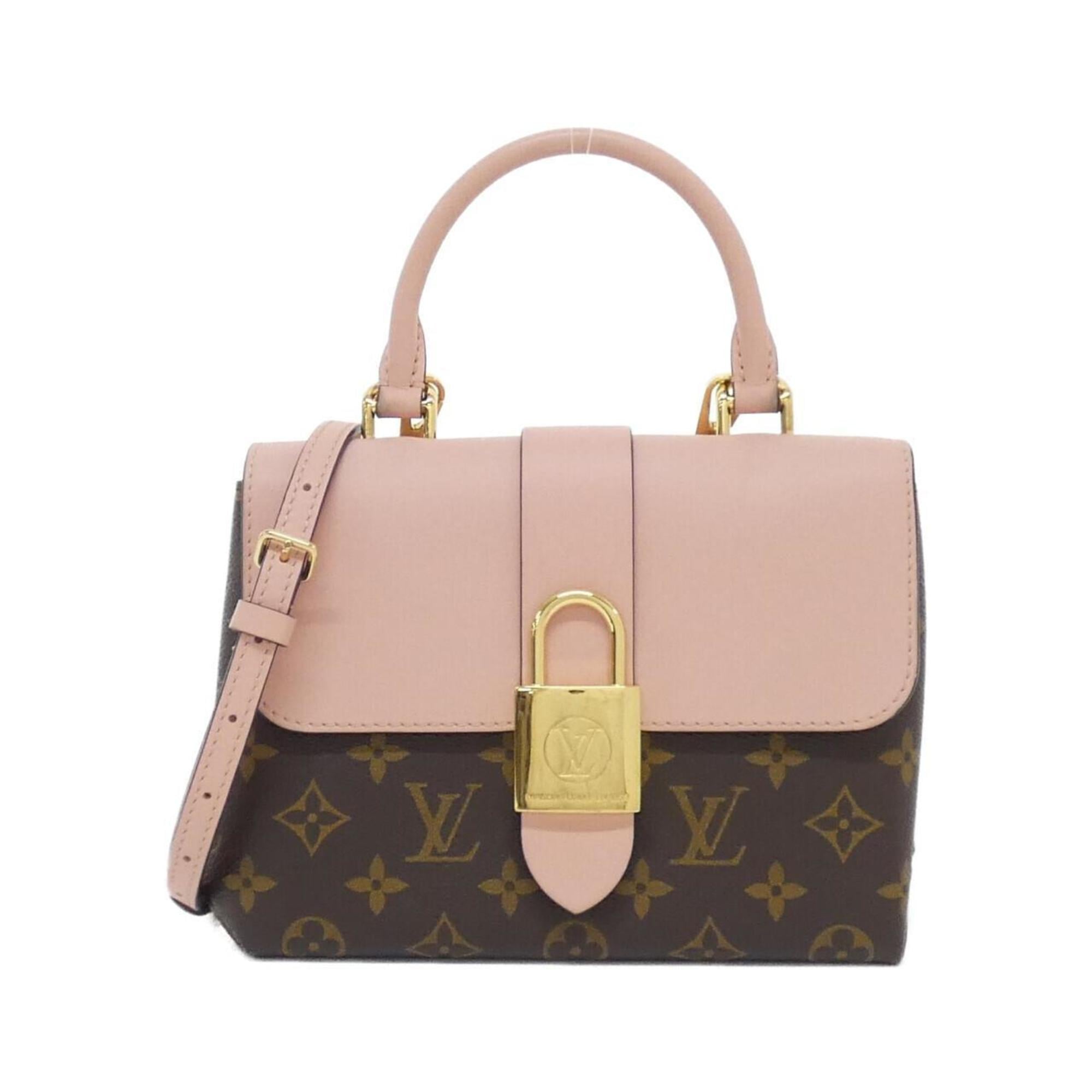 Louis Vuitton Marron Rose Poudre Coated Canvas Handbag (Pre-Owned)