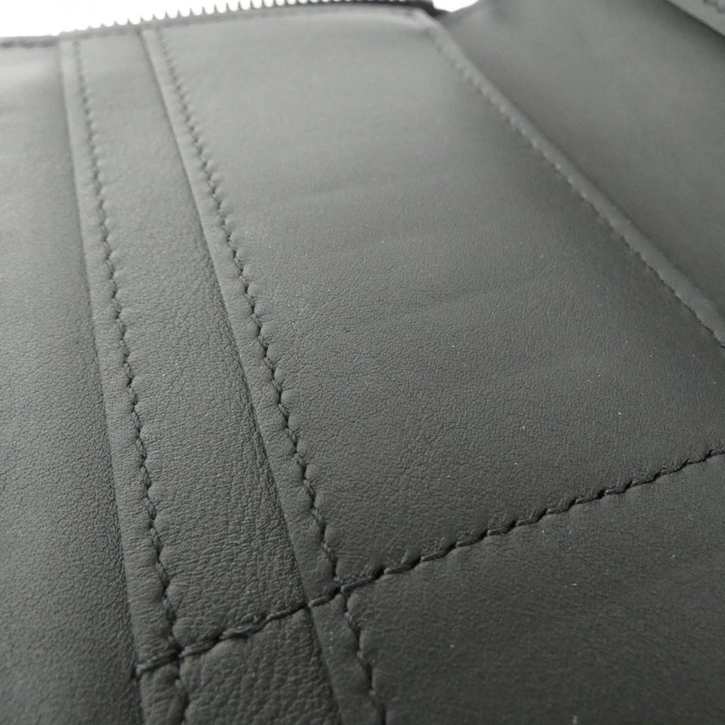 Louis Vuitton Black Leather Long Wallet (Bi-Fold) (Pre-Owned)