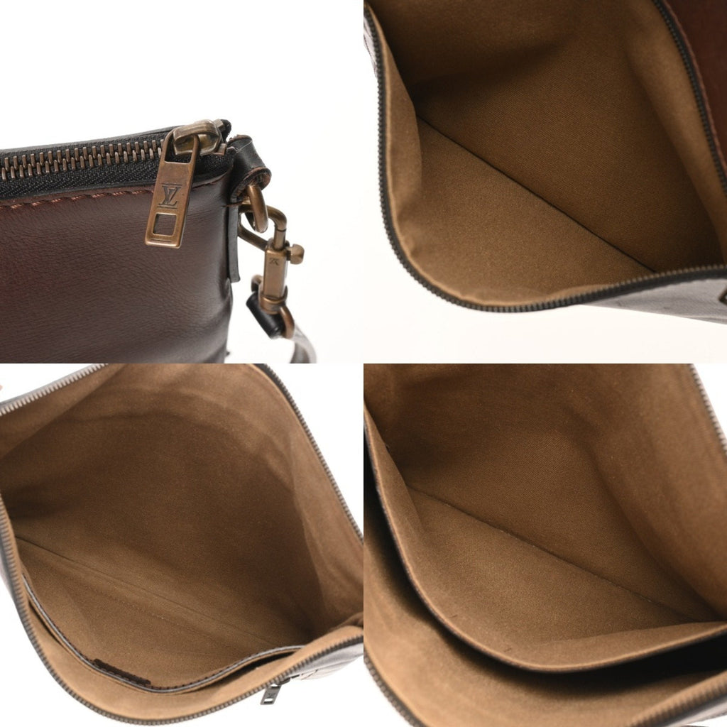 Louis Vuitton Coffee Utah Leather Shoulder Bag (Pre-Owned)
