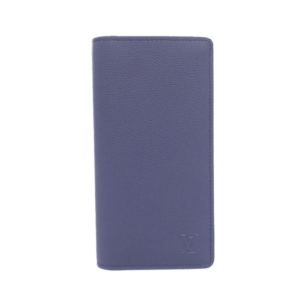 Louis Vuitton Navy Leather Long Wallet (Bi-Fold) (Pre-Owned)