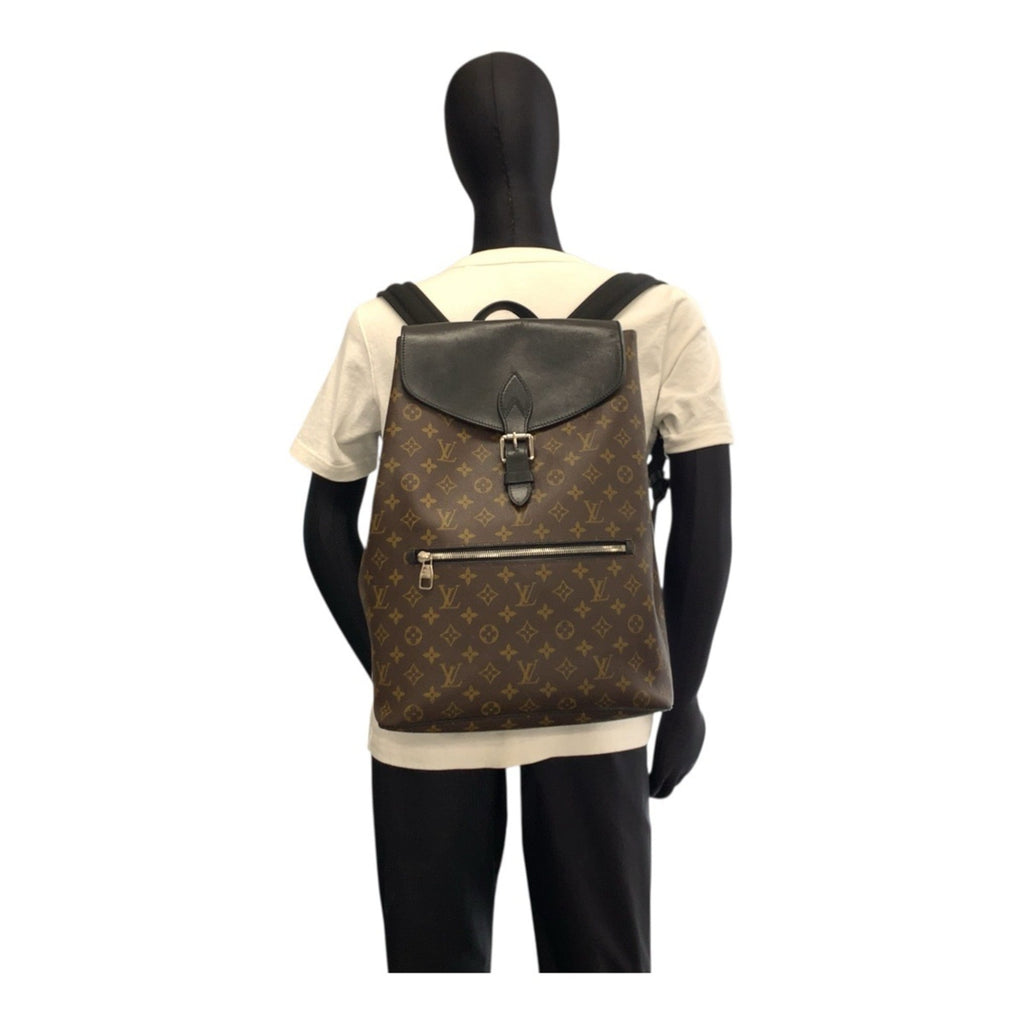 Louis Vuitton Black Brown Monogram Macassar Monogram Backpack (Pre-Owned)