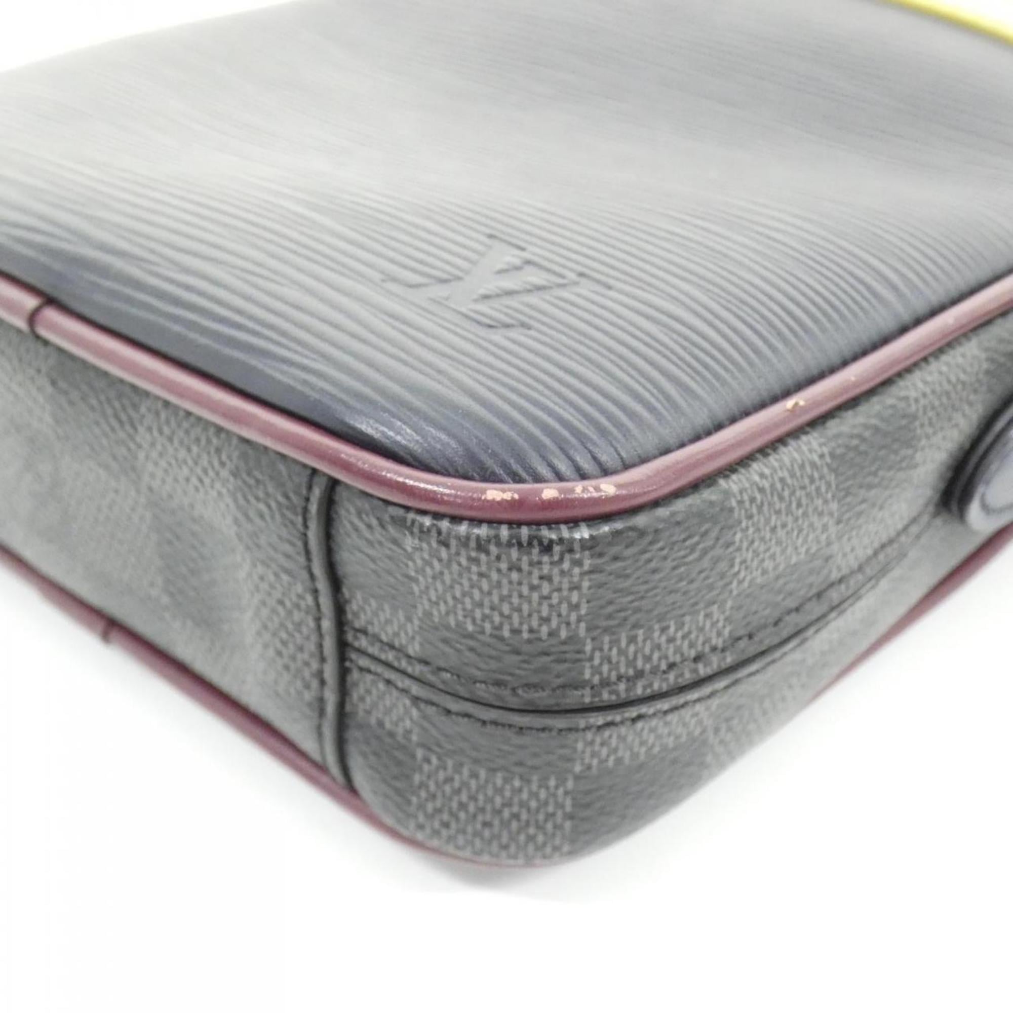 Louis Vuitton Graphite Coated Canvas Leather Shoulder Bag (Pre-Owned)