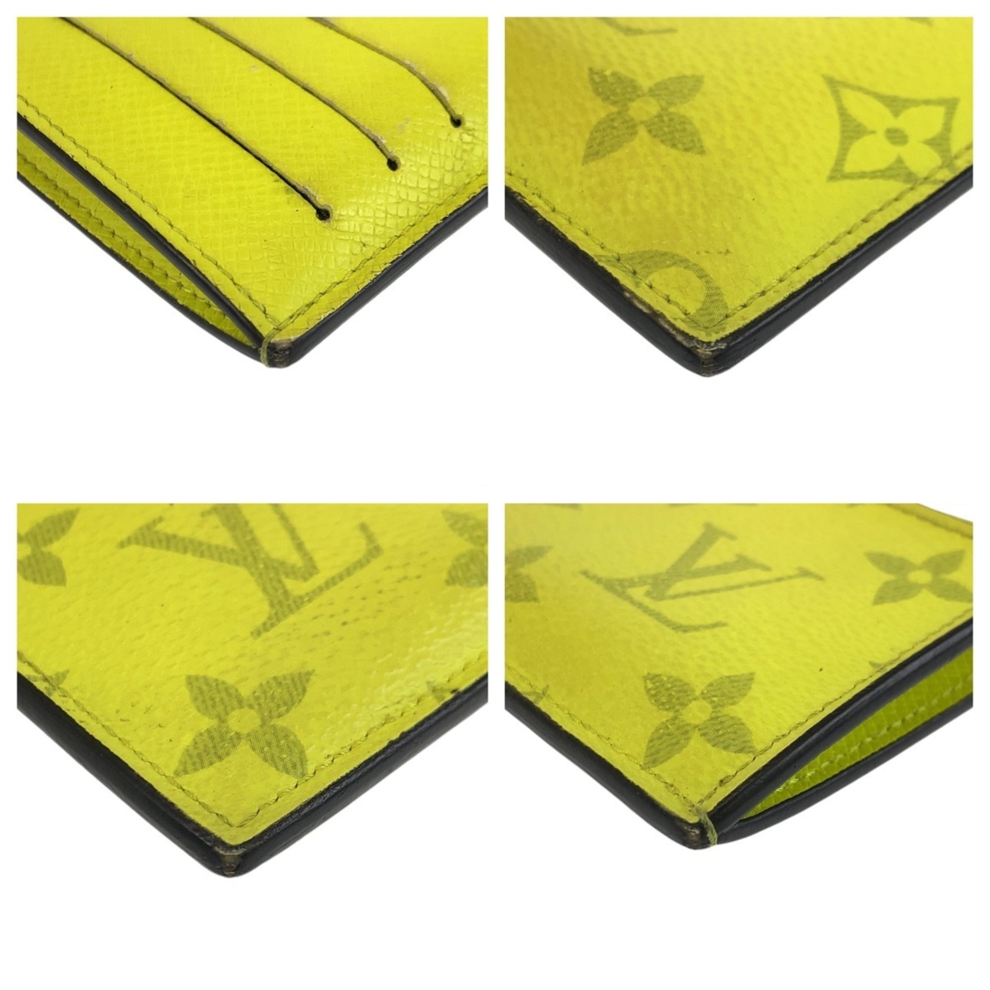 Louis Vuitton Taigarama Jaune Yellow Pvc Coin Purse/Coin Case (Pre-Owned)