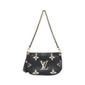 Louis Vuitton Beige Black Leather Pochette Pouch Shoulder Bag (Pre-Owned)