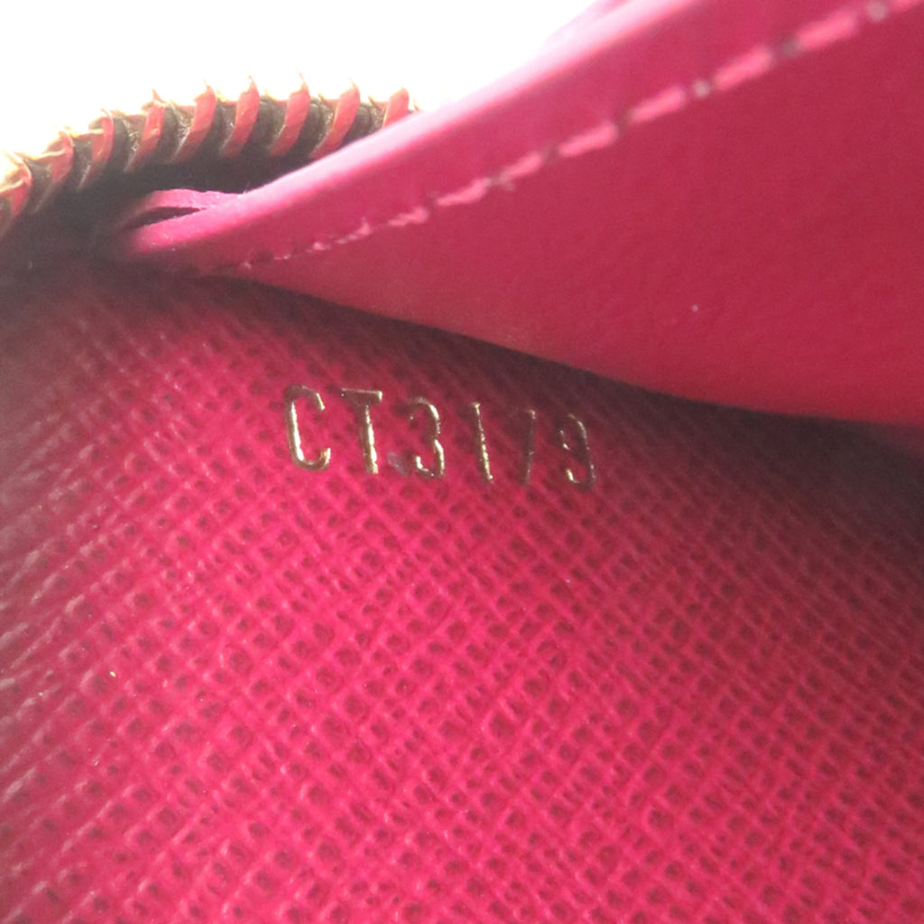 Louis Vuitton Brown Fuchsia Monogram Long Bill Wallet (Bi-Fold) (Pre-Owned)