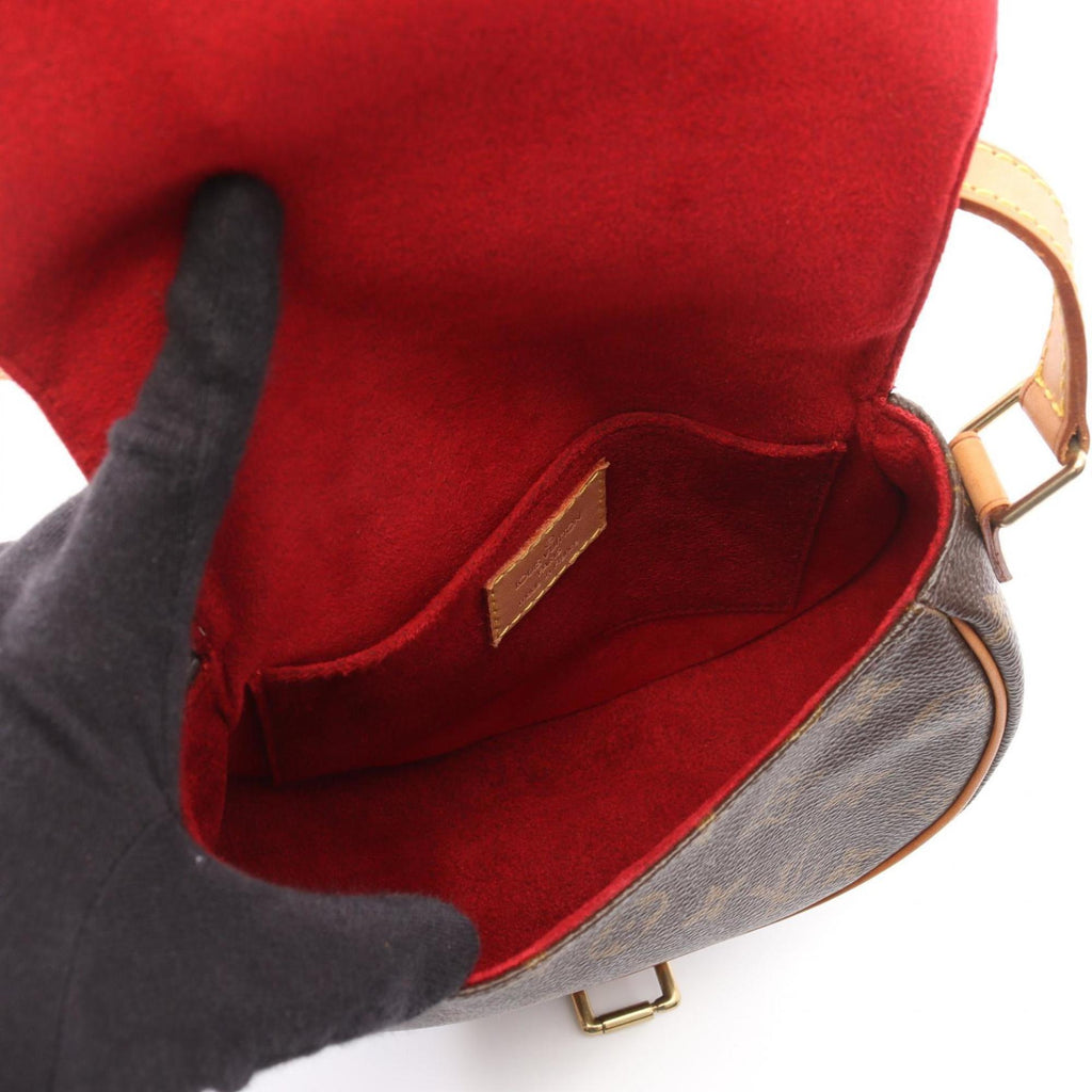 Louis Vuitton Brown Monogram Coated Canvas Leather Shoulder Bag (Pre-Owned)