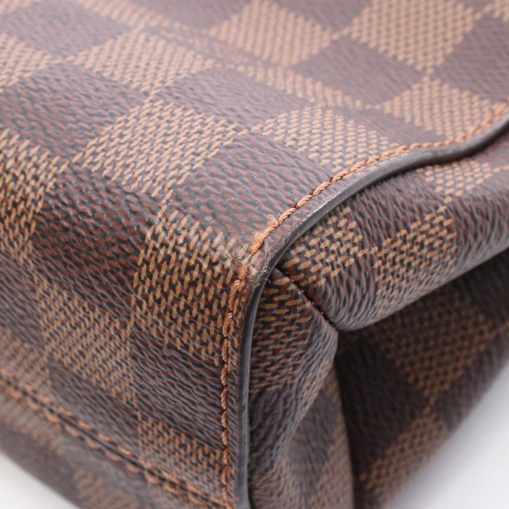 Louis Vuitton Black Brown Damier Canvas Ivory Coated Canvas Shoulder Bag (Pre-Owned)