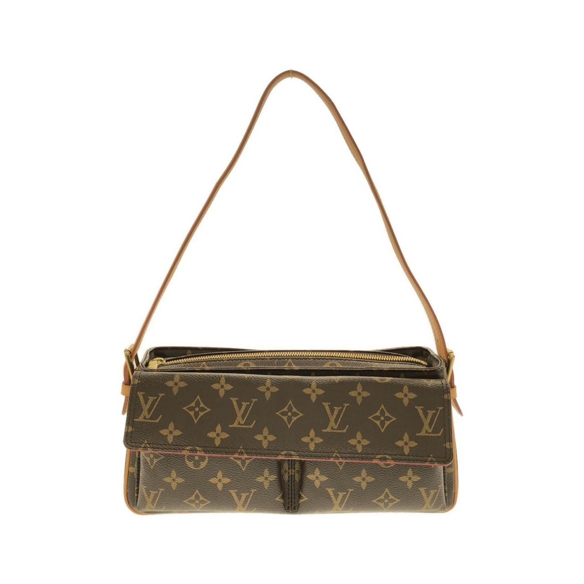 Louis Vuitton Marron Coated Canvas Shoulder Bag (Pre-Owned)