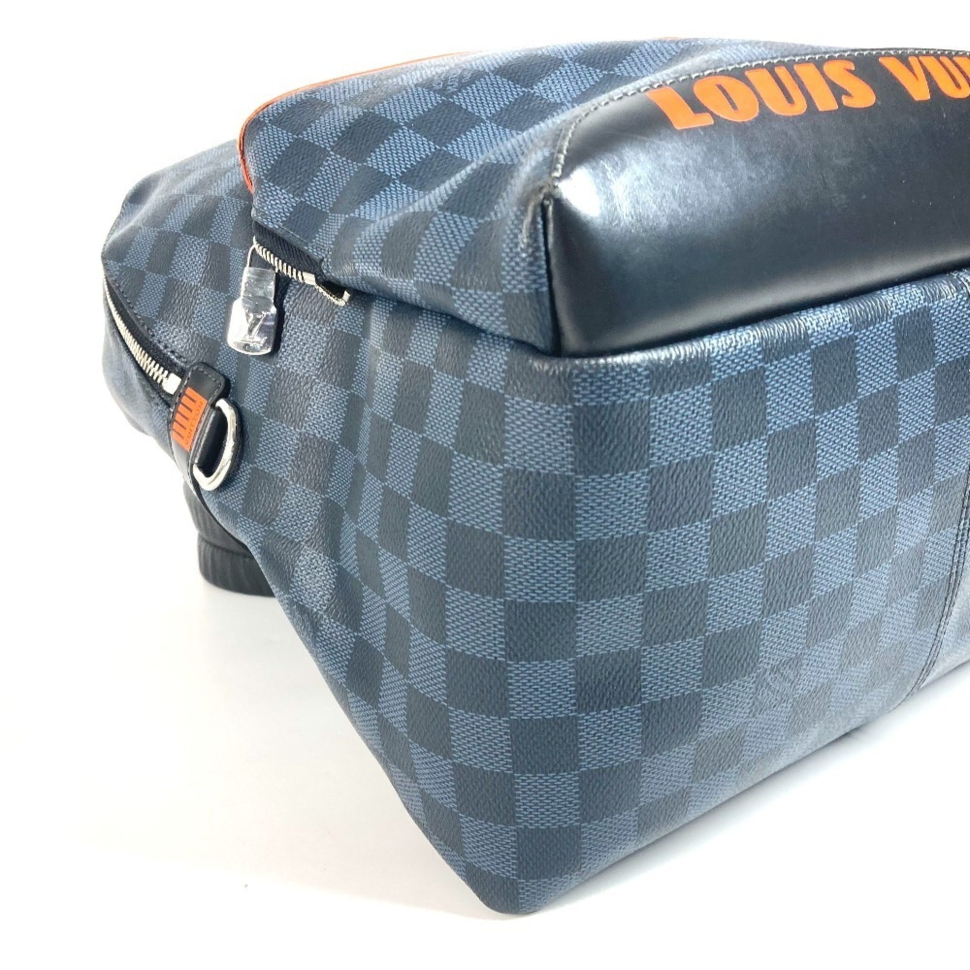 Louis Vuitton Damier Cobalt Navy Orange Backpack (Pre-Owned)