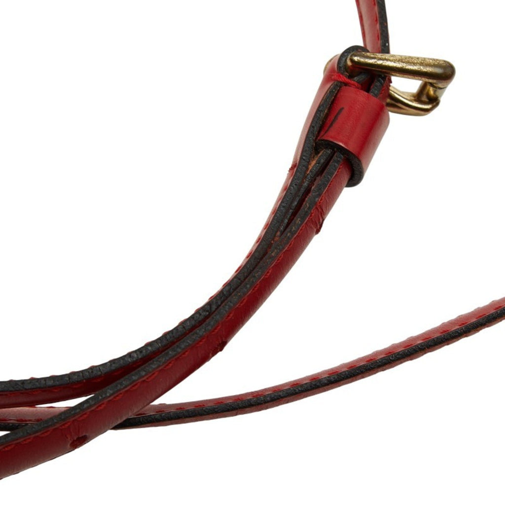 Louis Vuitton Castilian Red Leather Handbag Shoulder Bag (Pre-Owned)
