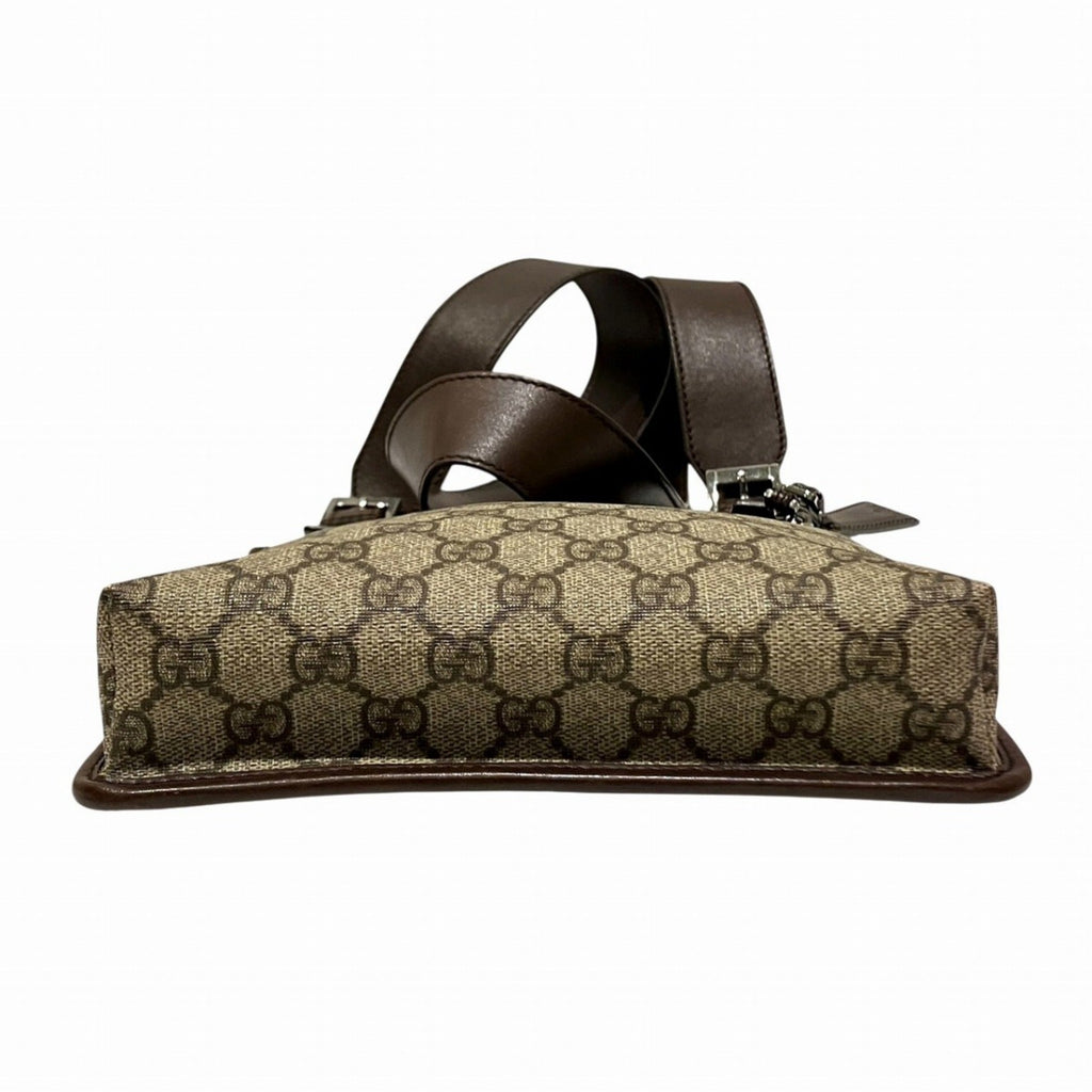 Flat Messenger Bag GG Coated Canvas Small