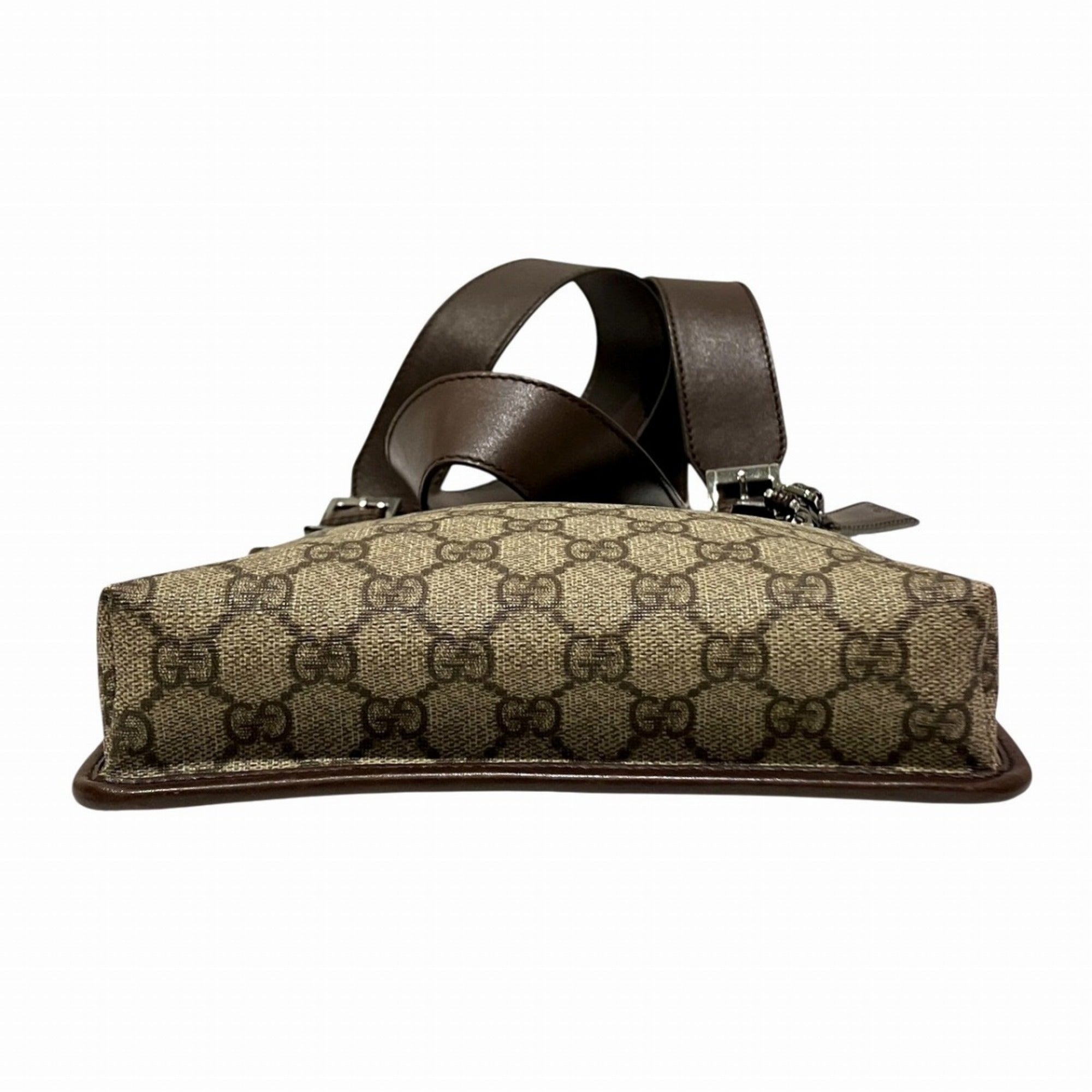 Flat Messenger Bag GG Coated Canvas Small