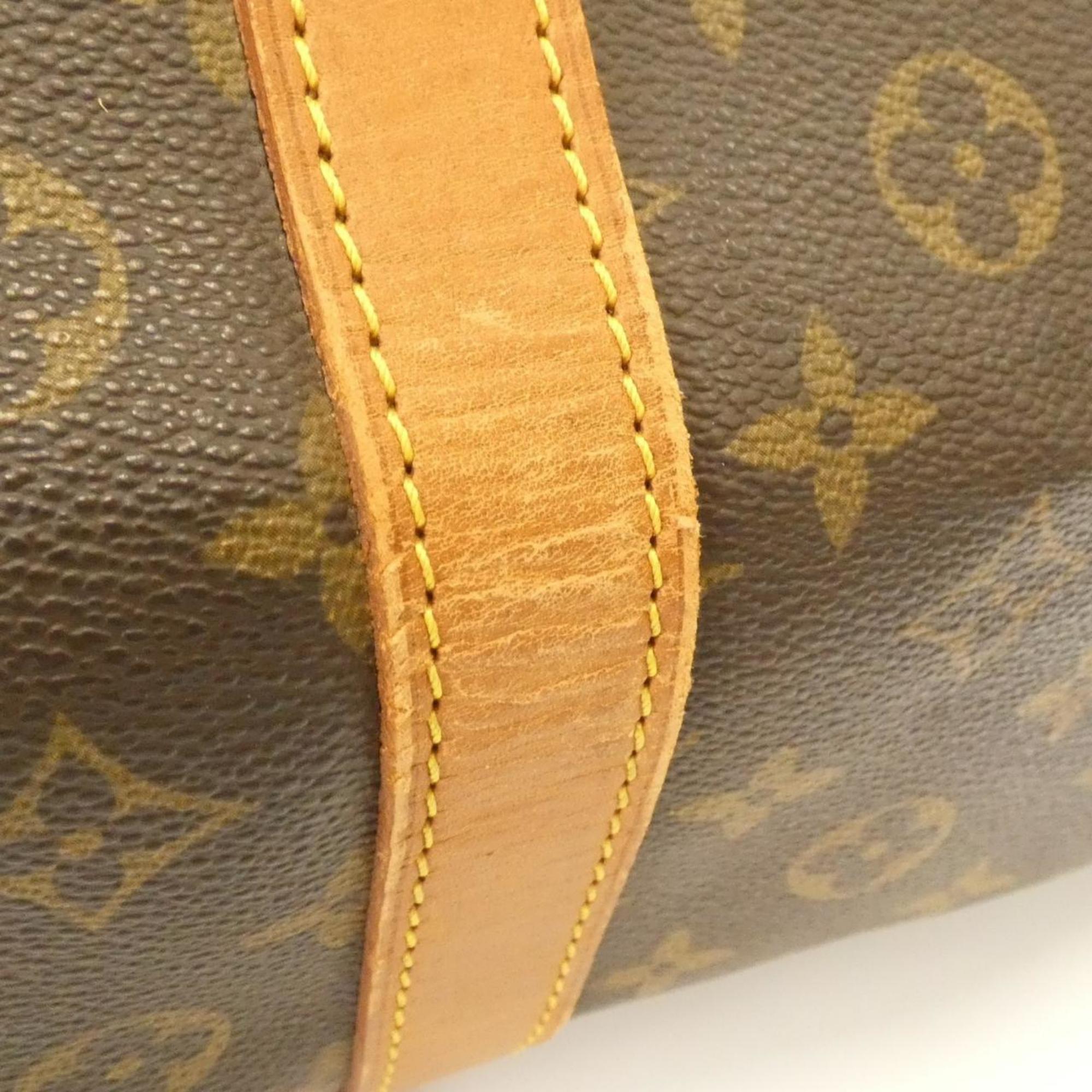 Louis Vuitton Monogram Marron Coated Canvas Boston Bag (Pre-Owned)