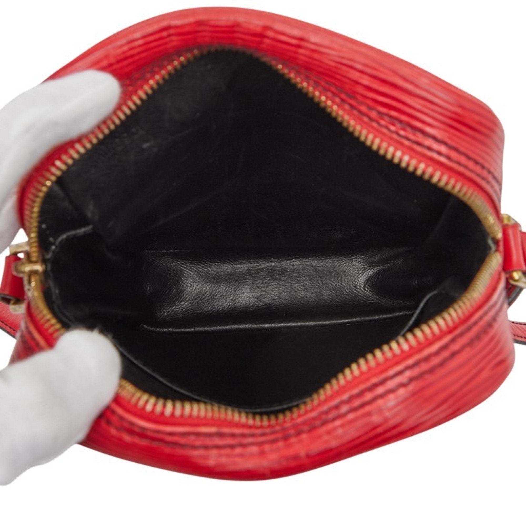 Louis Vuitton Castilian Red Leather Shoulder Bag (Pre-Owned)