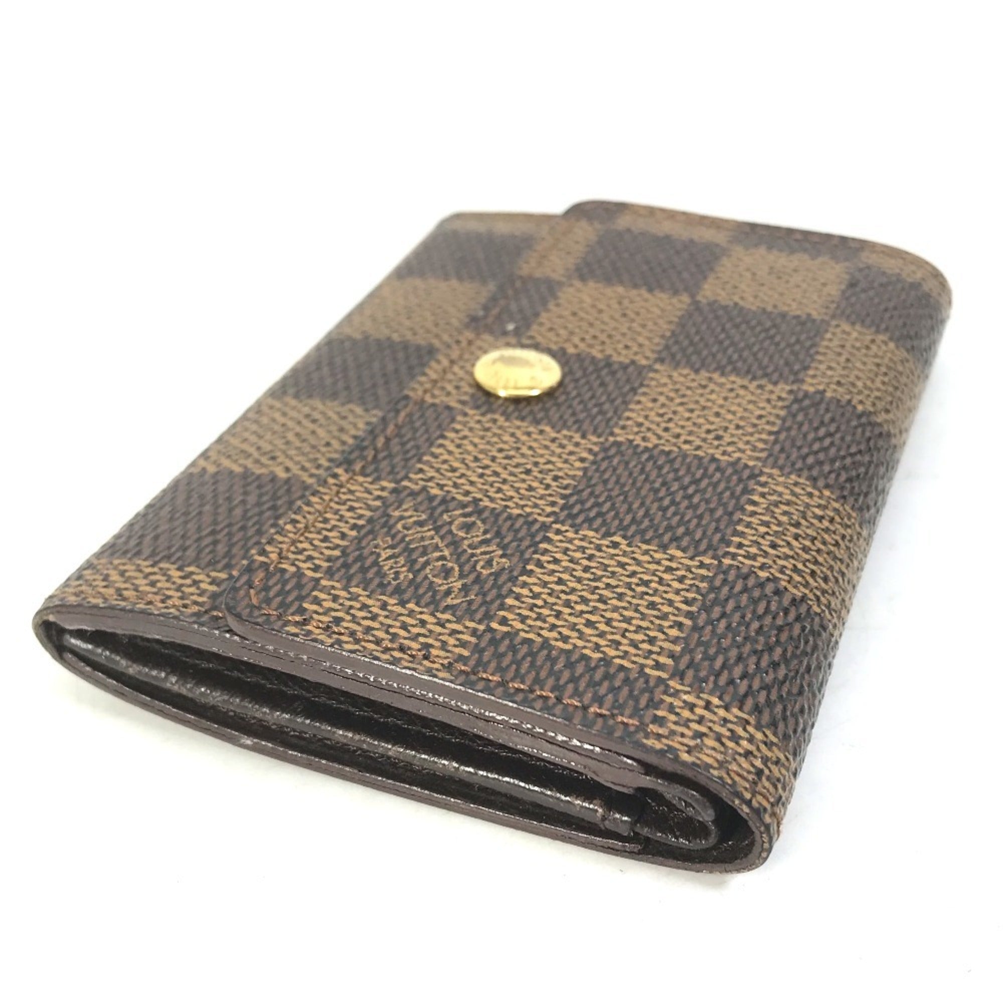 Louis Vuitton Brown Damier Canvas Ebene Damier Canvas Coin Purse/Coin Case (Pre-Owned)