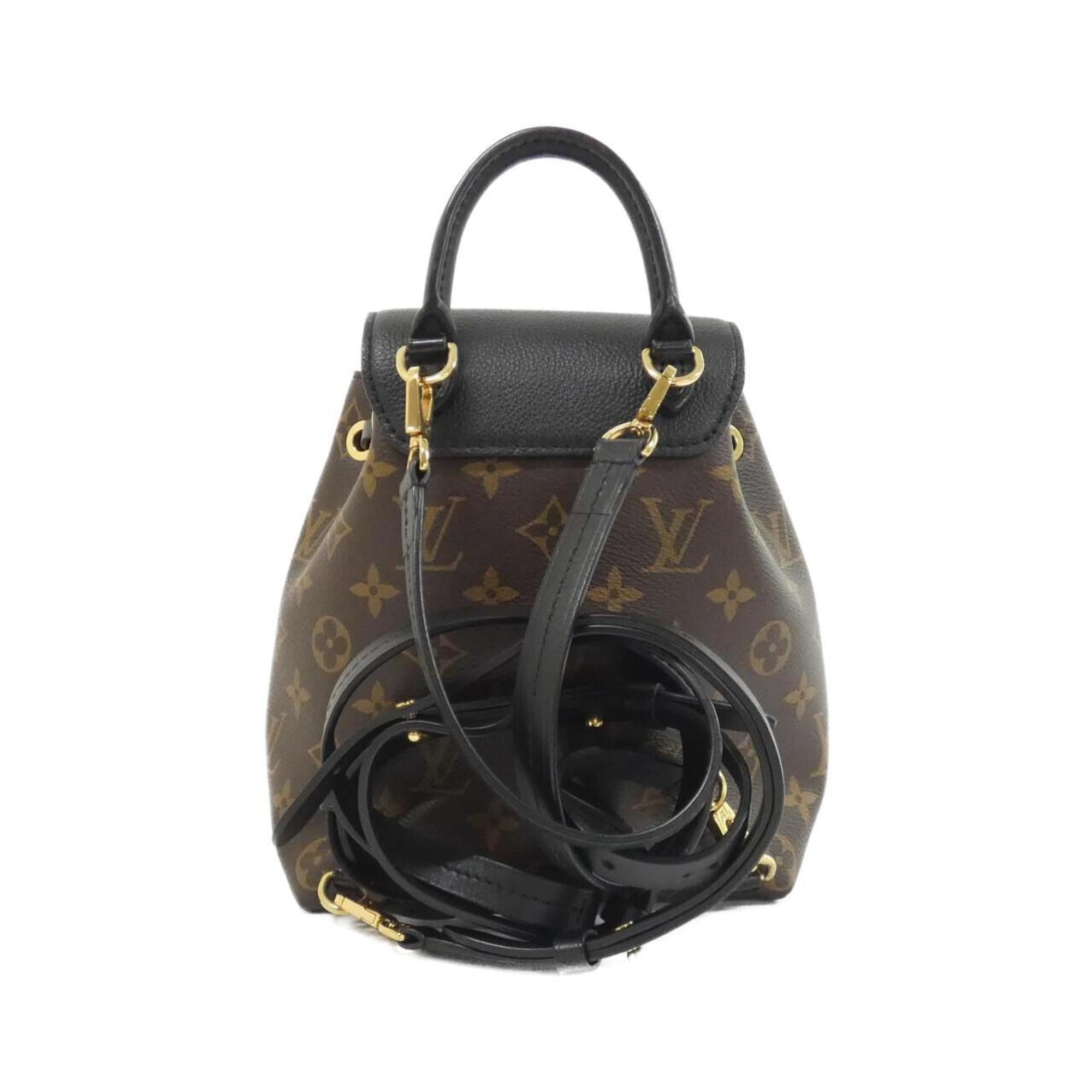 Louis Vuitton Black Marron Coated Canvas Backpack (Pre-Owned)