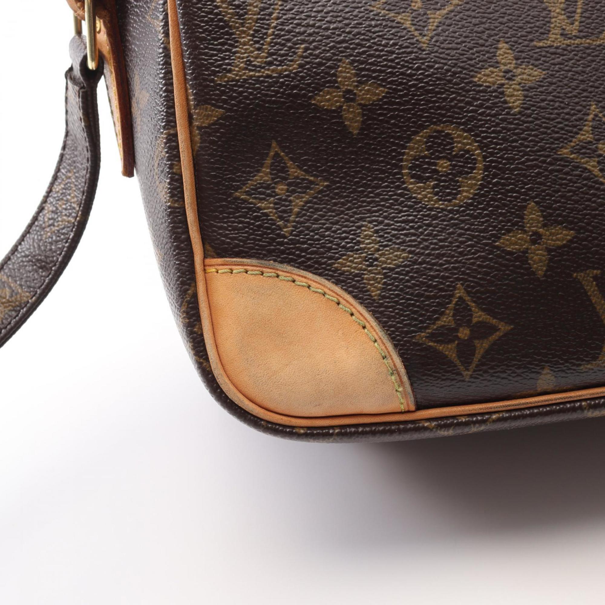 Louis Vuitton Brown Monogram Coated Canvas Leather Shoulder Bag (Pre-Owned)