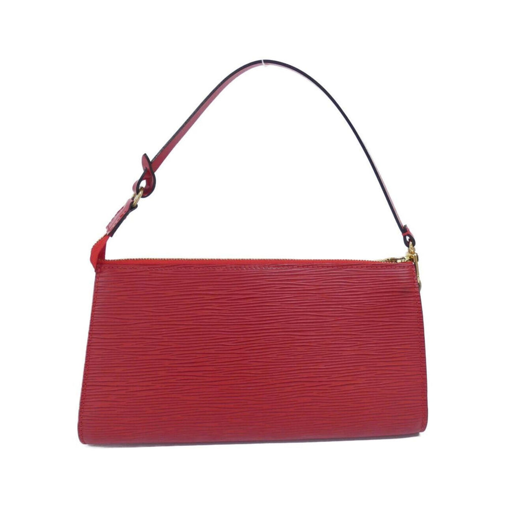 Louis Vuitton Red Color Leather Pochette Pouch (Pre-Owned)