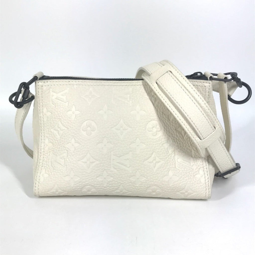 Louis Vuitton Monogram Empreinte White Leather Clutch Bag Pochette Shoulder Bag (Pre-Owned)