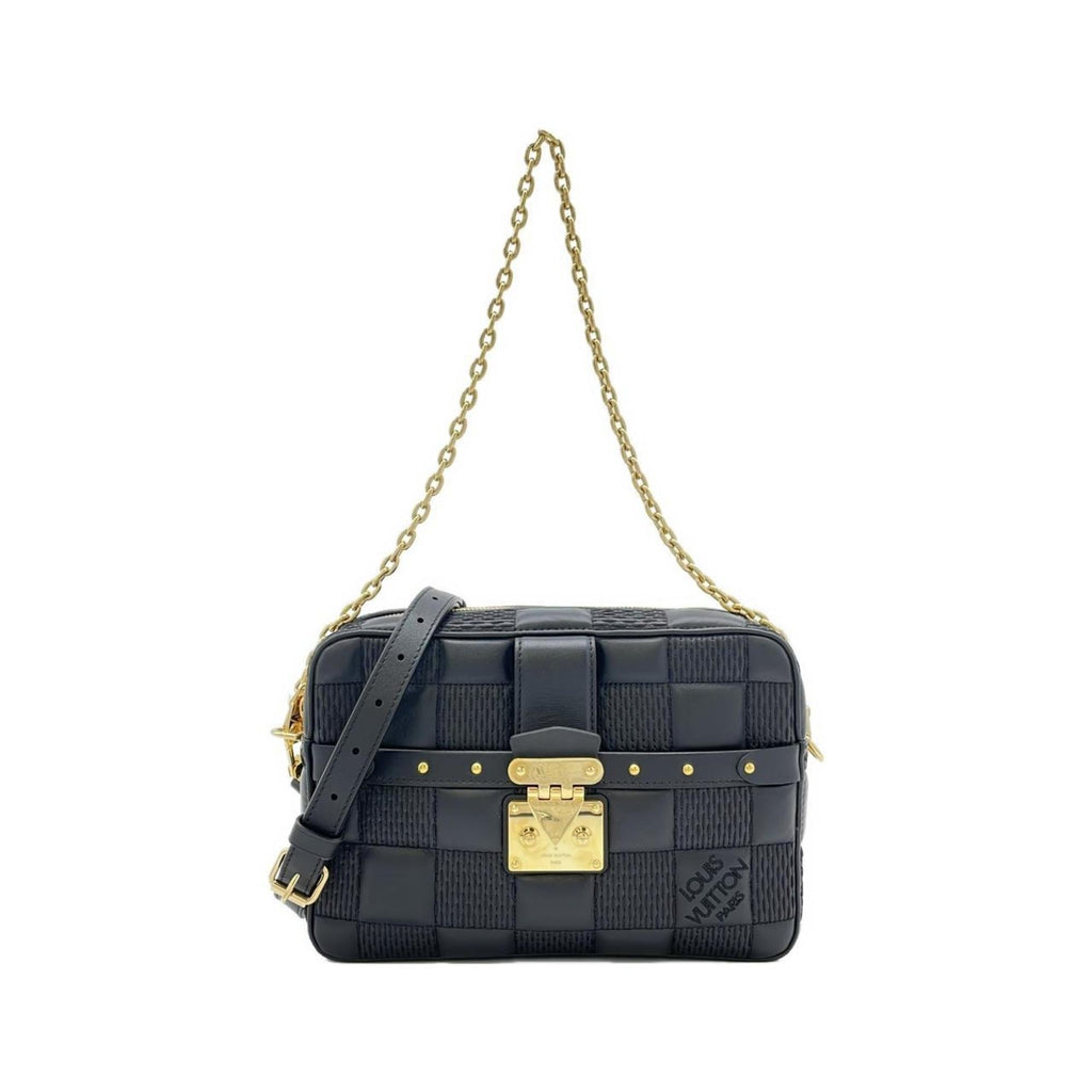 Louis Vuitton Black Leather Shoulder Bag (Pre-Owned)