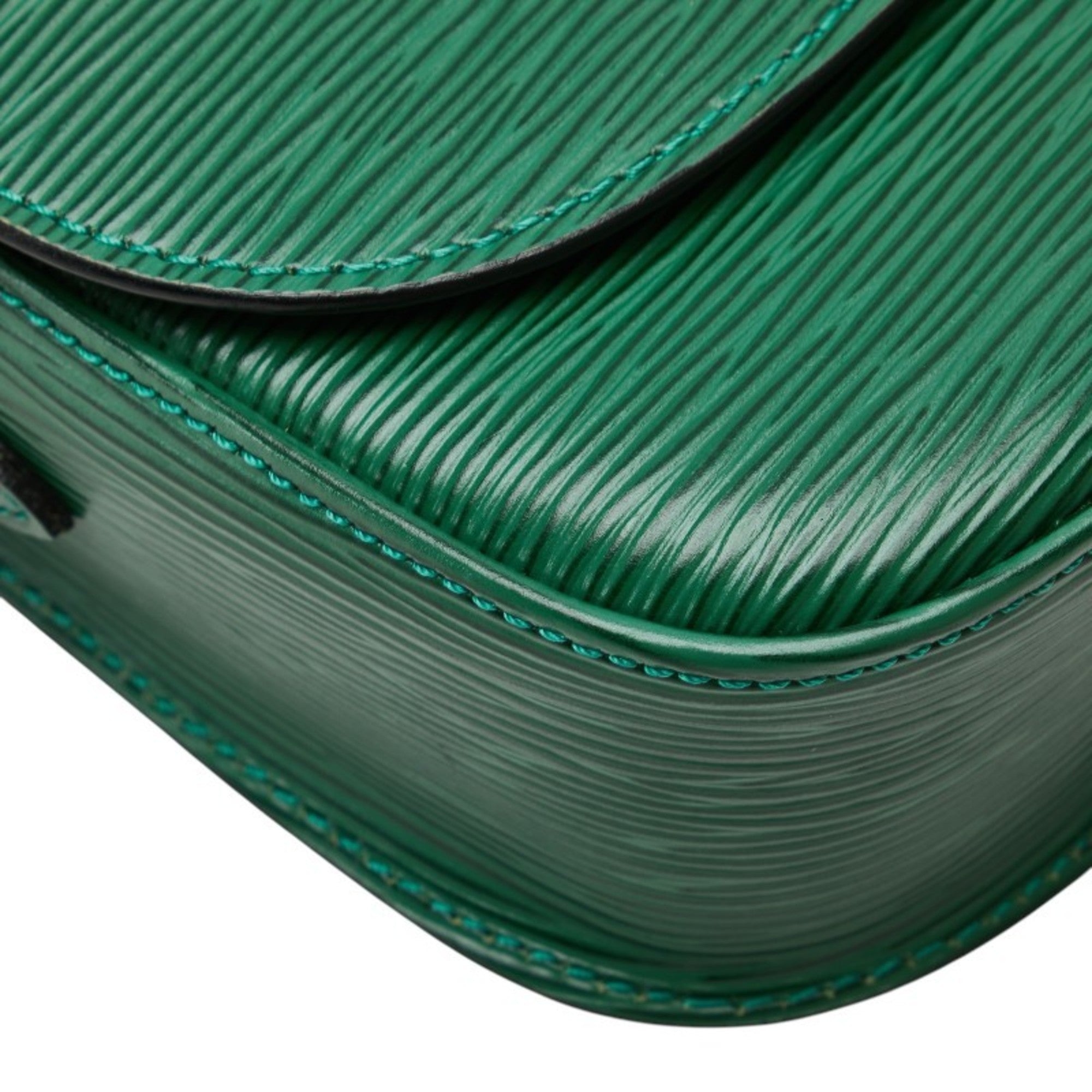 Louis Vuitton Epi Borneo Green Leather Shoulder Bag (Pre-Owned)