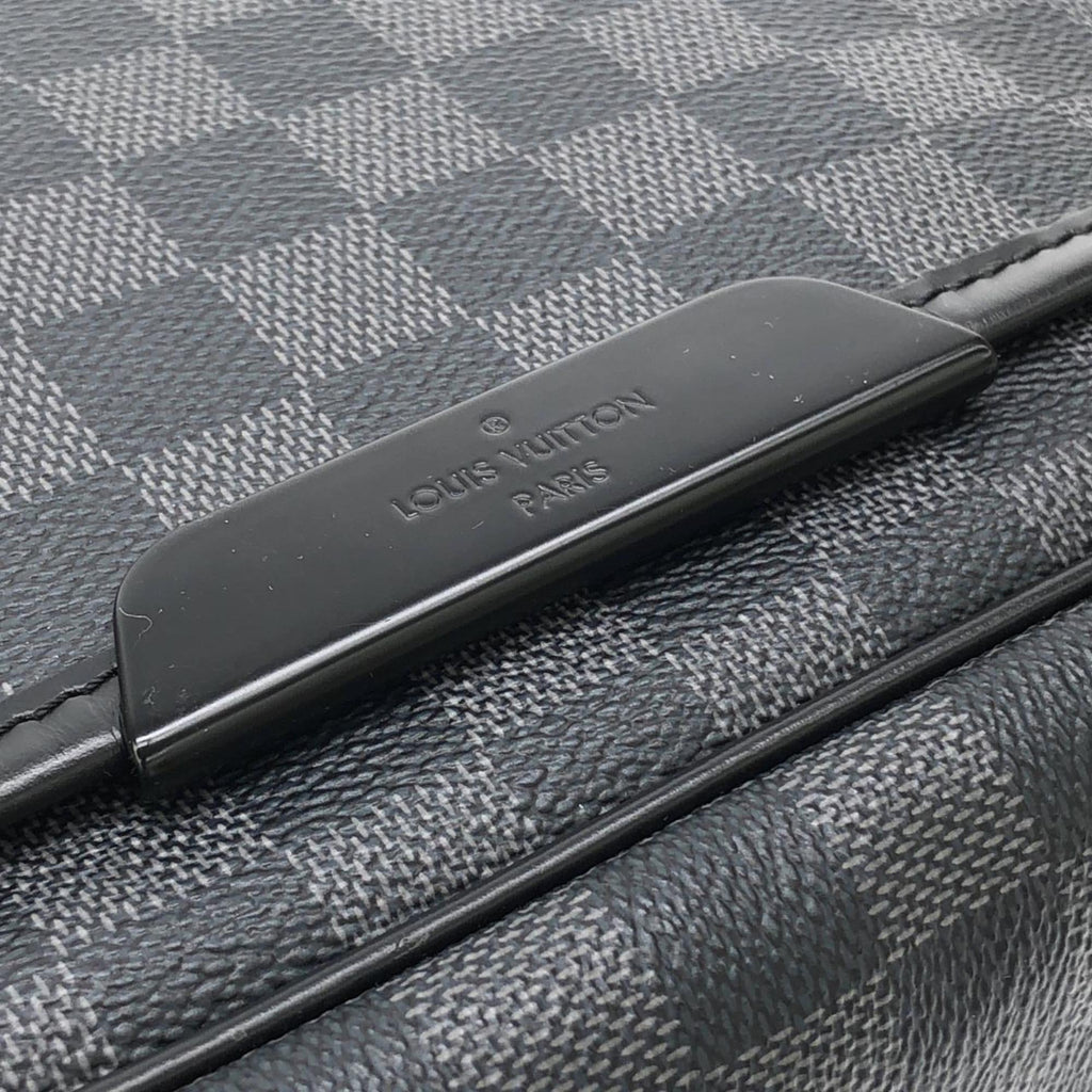 Louis Vuitton Dark Gray Graphite Gray Coated Canvas Shoulder Bag (Pre-Owned)