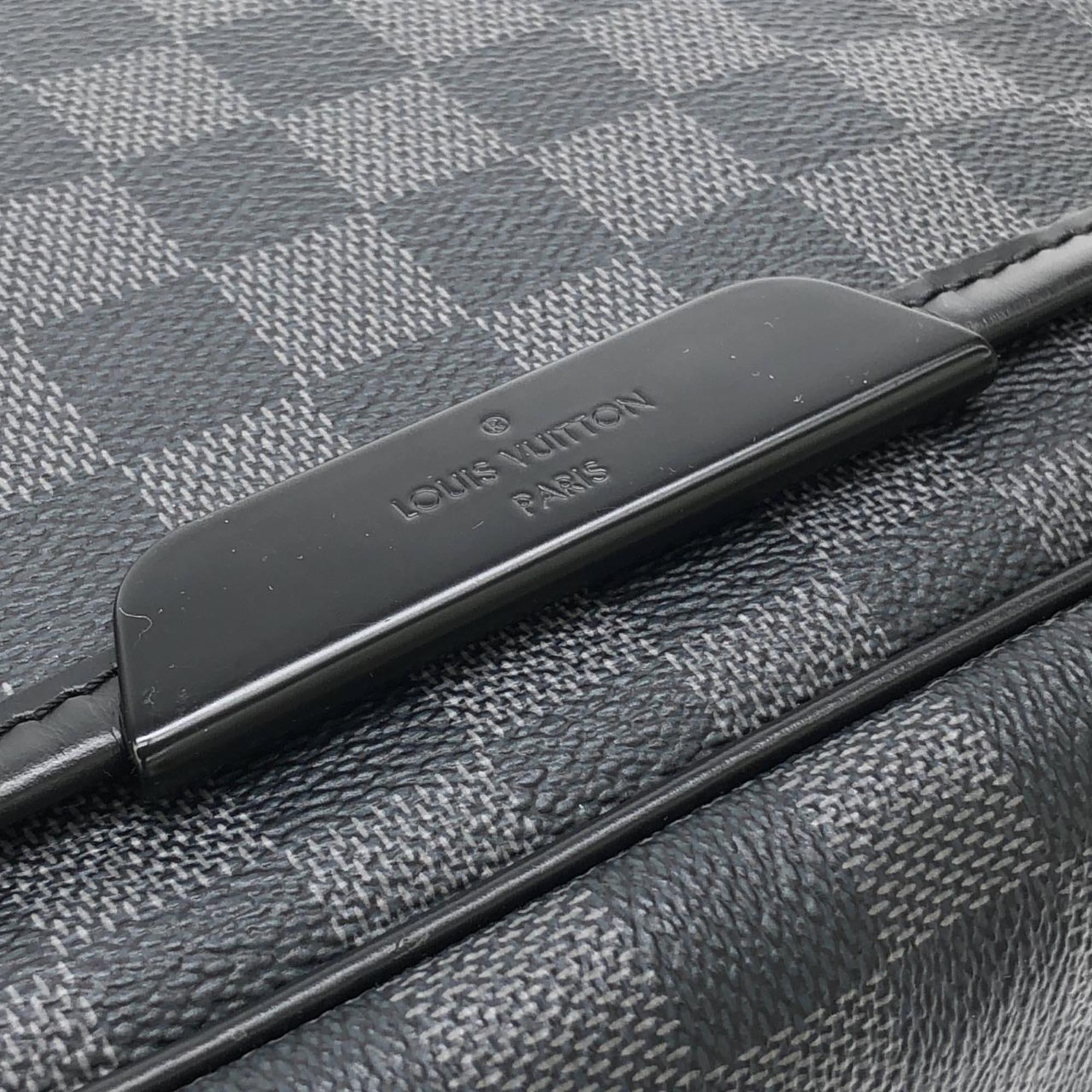 Louis Vuitton Dark Gray Graphite Gray Coated Canvas Shoulder Bag (Pre-Owned)