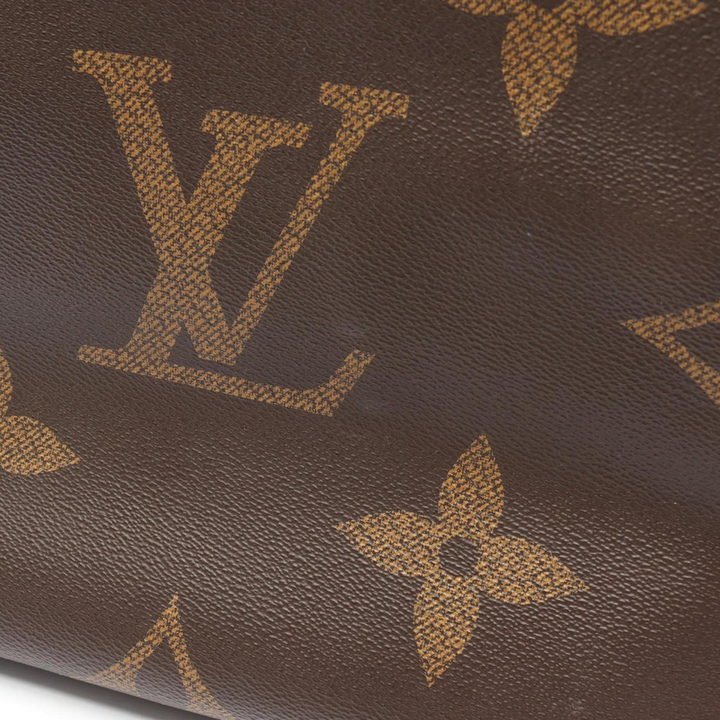 Louis Vuitton Beige Brown Coated Canvas Tote Bag (Pre-Owned)