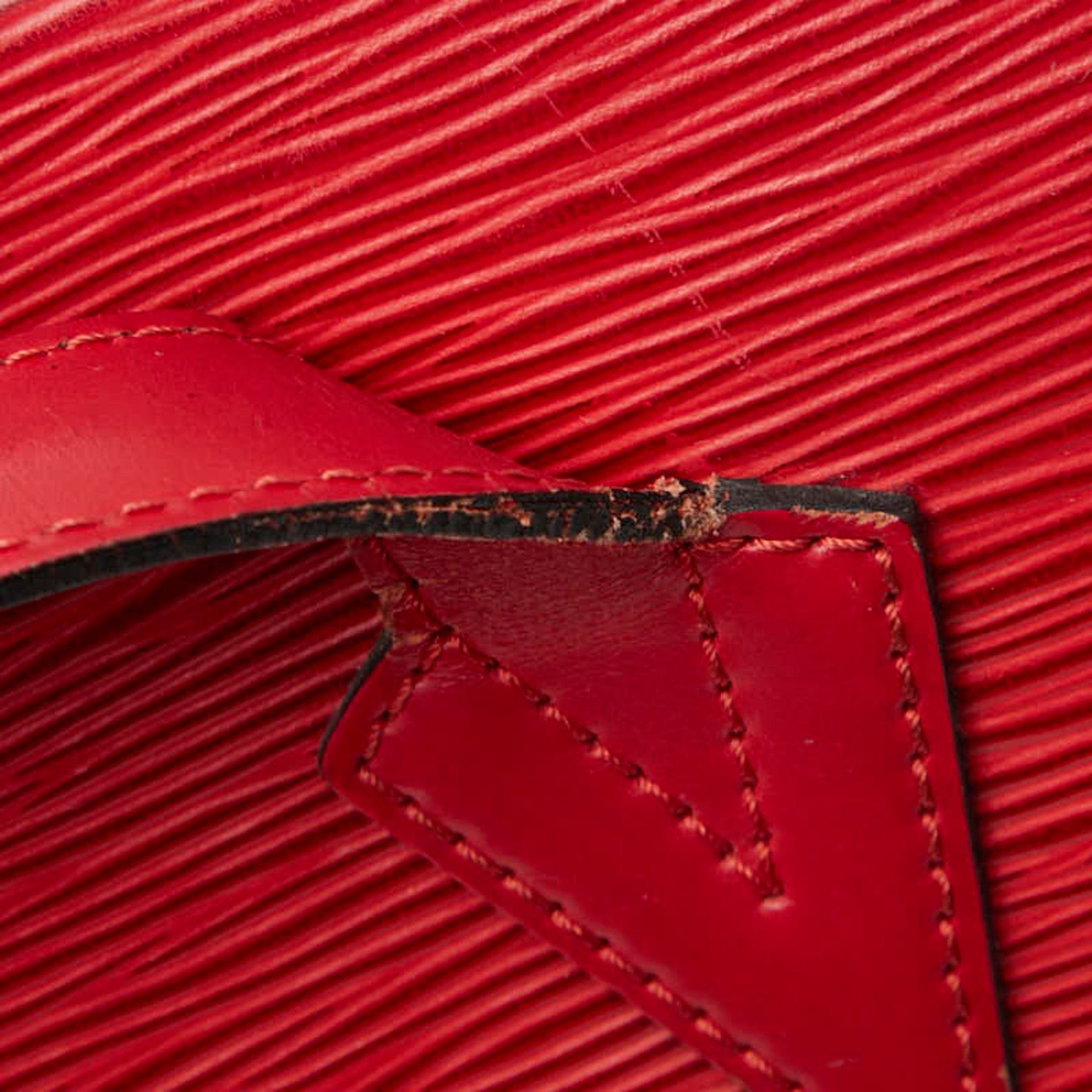 Louis Vuitton Castilian Red Leather Shoulder Bag Tote Bag (Pre-Owned)