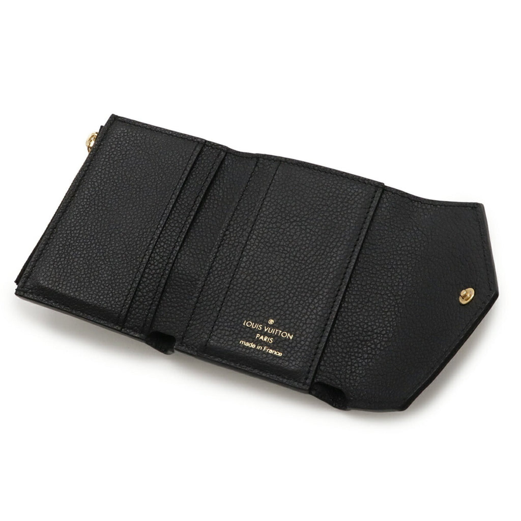 Louis Vuitton Black Noir Monogram Empreinte Leather Wallet (Tri-Fold) (Pre-Owned)