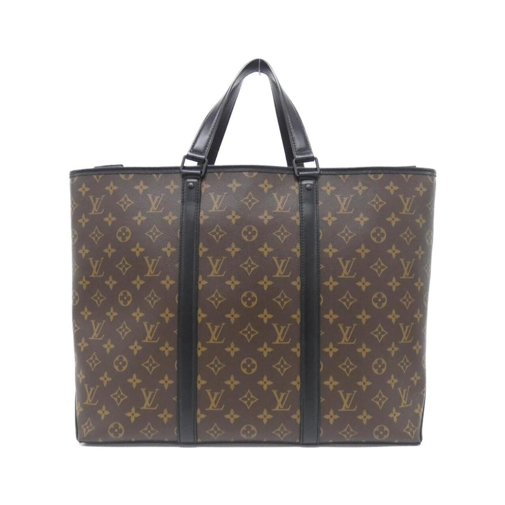 Louis Vuitton Monogram Macassar Black Brown Coated Canvas Tote Bag (Pre-Owned)