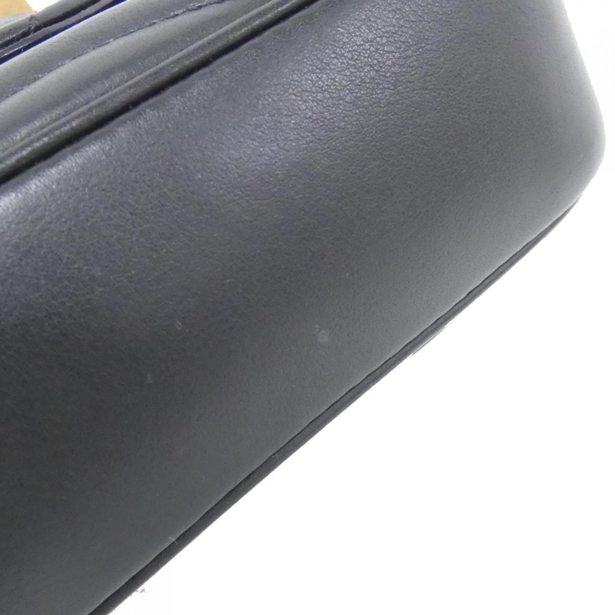 Louis Vuitton Black Leather Pochette Shoulder Bag (Pre-Owned)