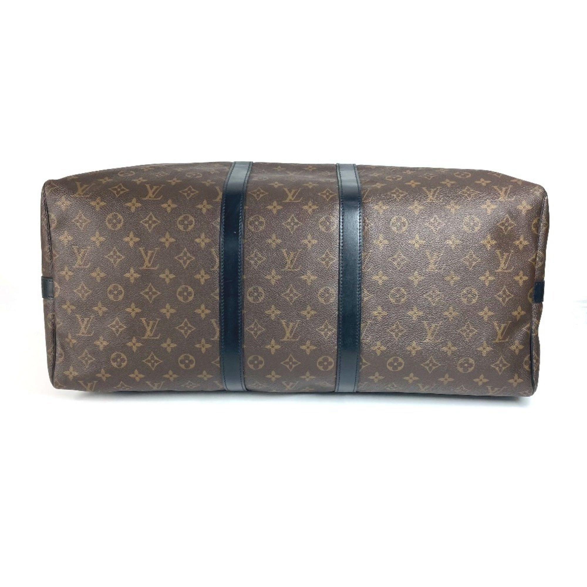 Louis Vuitton Monogram Macassar Black Brown Boston Bag Shoulder Bag (Pre-Owned)