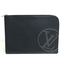 Louis Vuitton Black Noir Leather Clutch Bag Pochette (Pre-Owned)