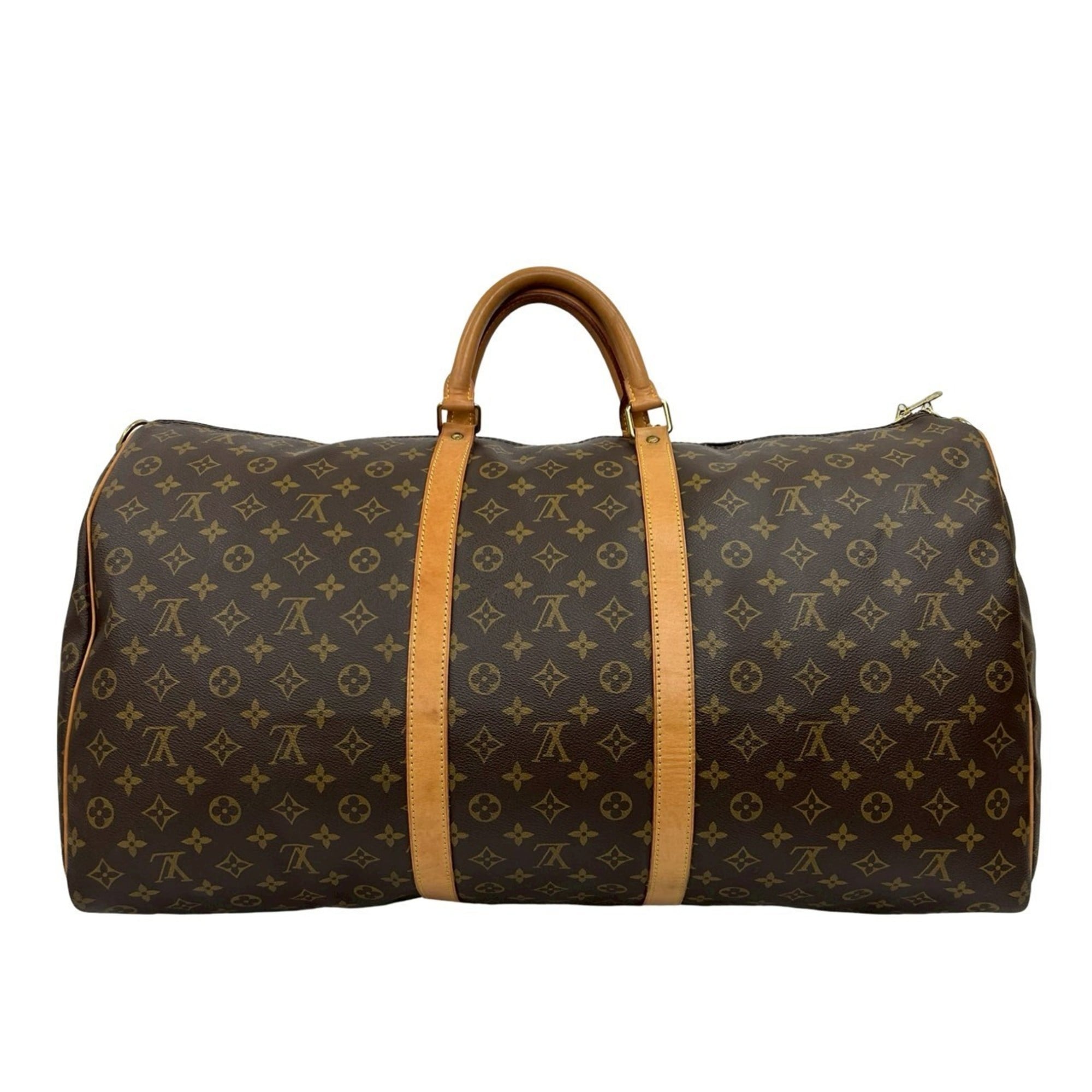 Louis Vuitton Brown Leather Pvc Boston Bag Shoulder Bag (Pre-Owned)