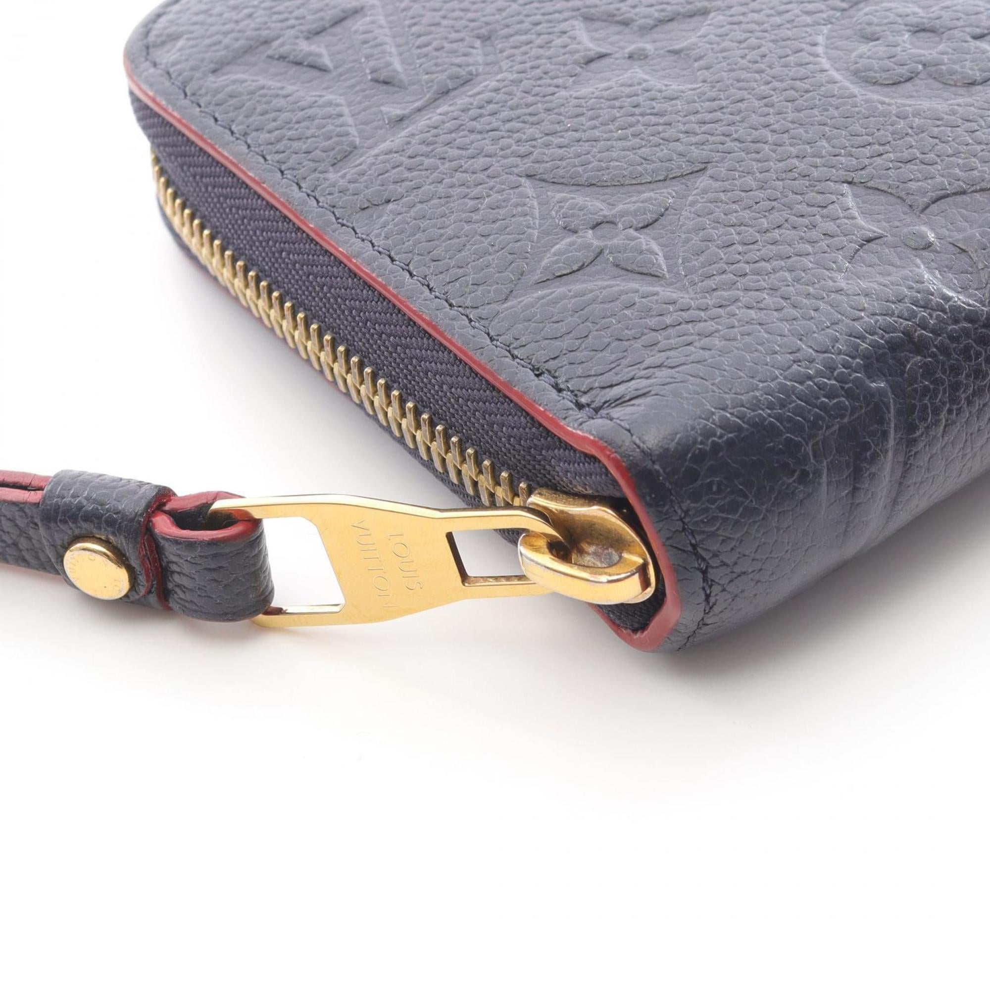 Louis Vuitton Monogram Navy Red Color Monogram Empreinte Long Wallet (Bi-Fold) (Pre-Owned)