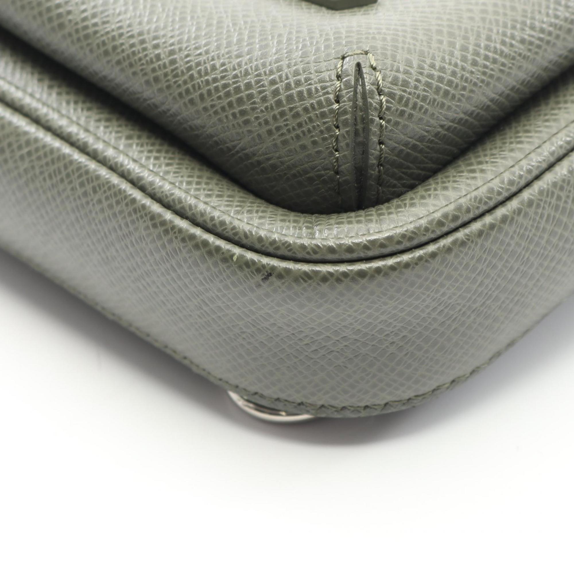 Louis Vuitton Khaki Leather Fanny Pack Sling Bag (Pre-Owned)