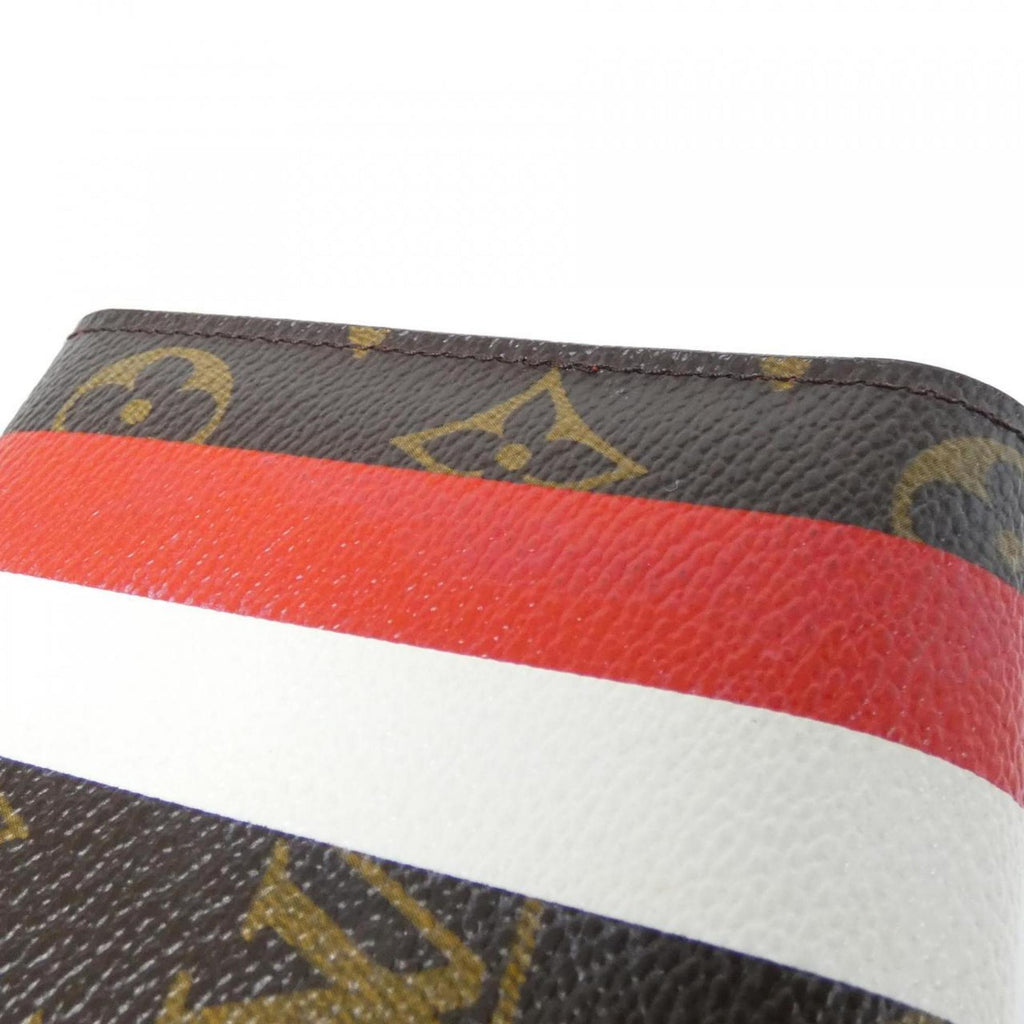 Louis Vuitton Marron Red Color Coated Canvas Long Wallet (Bi-Fold) (Pre-Owned)