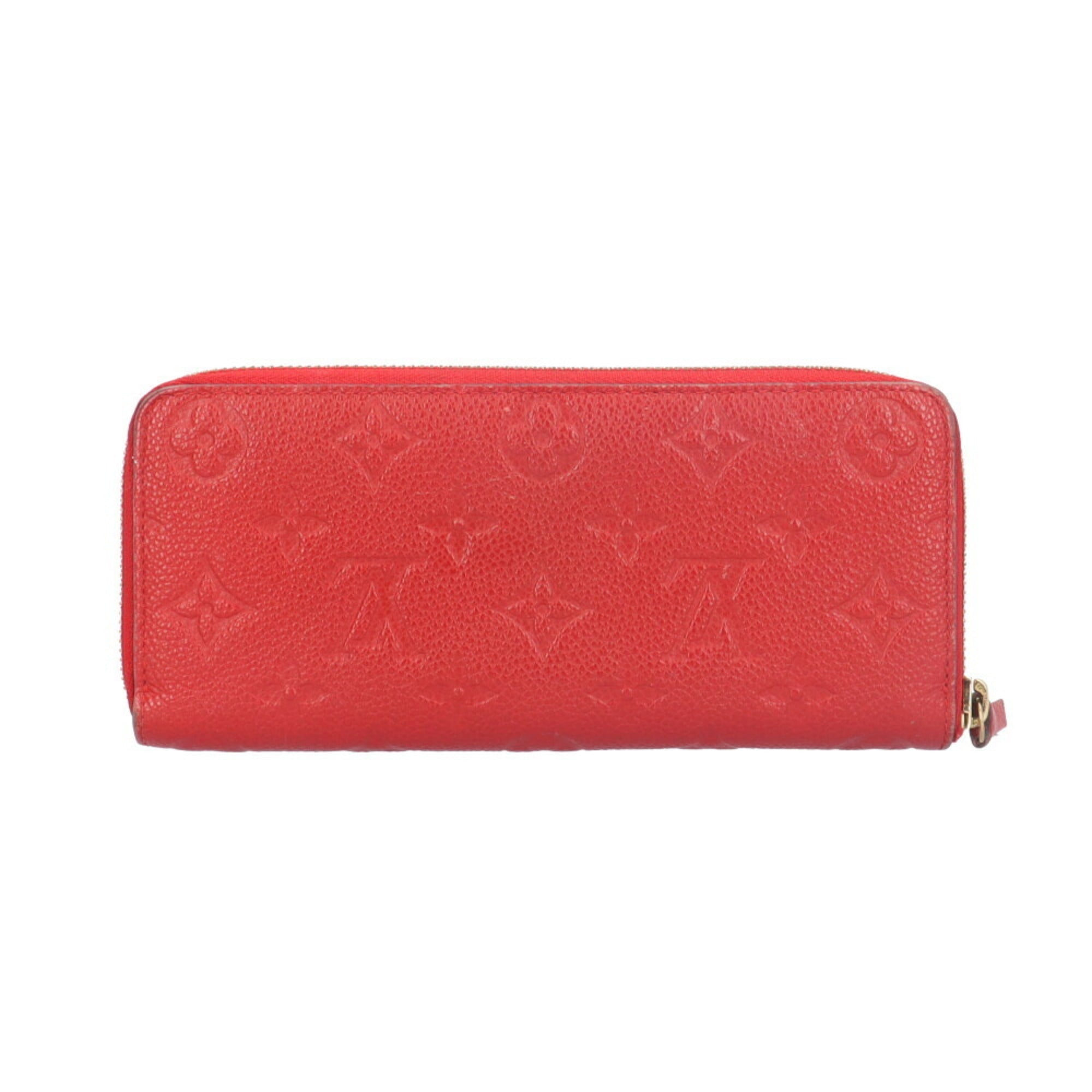 Louis Vuitton Monogram Empreinte Red Color Monogram Empreinte Long Wallet (Bi-Fold) (Pre-Owned)