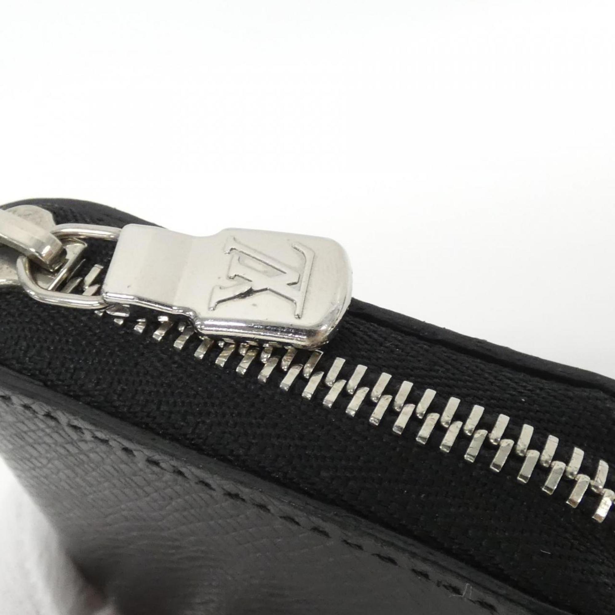 Louis Vuitton Black Leather Coin Purse/Coin Case (Pre-Owned)