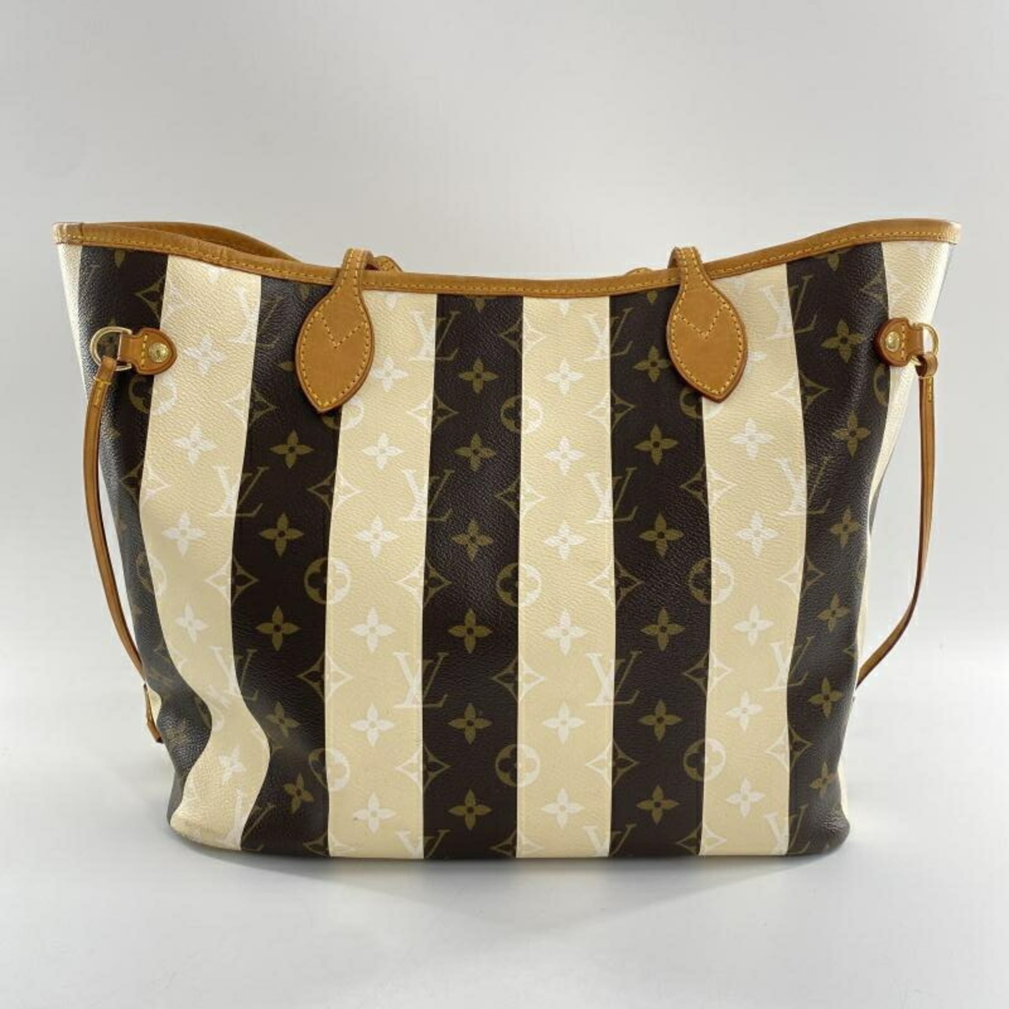 Louis Vuitton Beige Brown Monogram Rayures Tote Bag (Pre-Owned)
