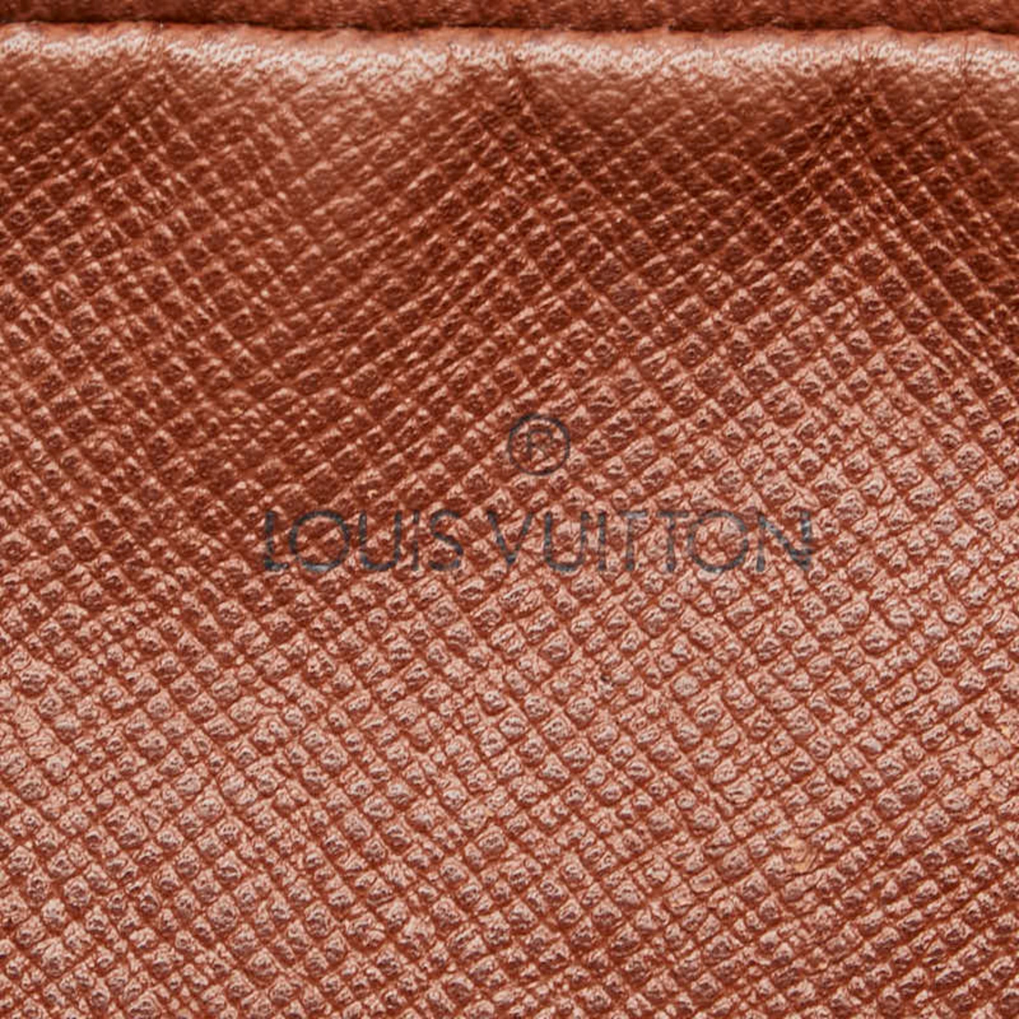 Louis Vuitton Brown Pvc Leather Clutch Bag Handbag (Pre-Owned)