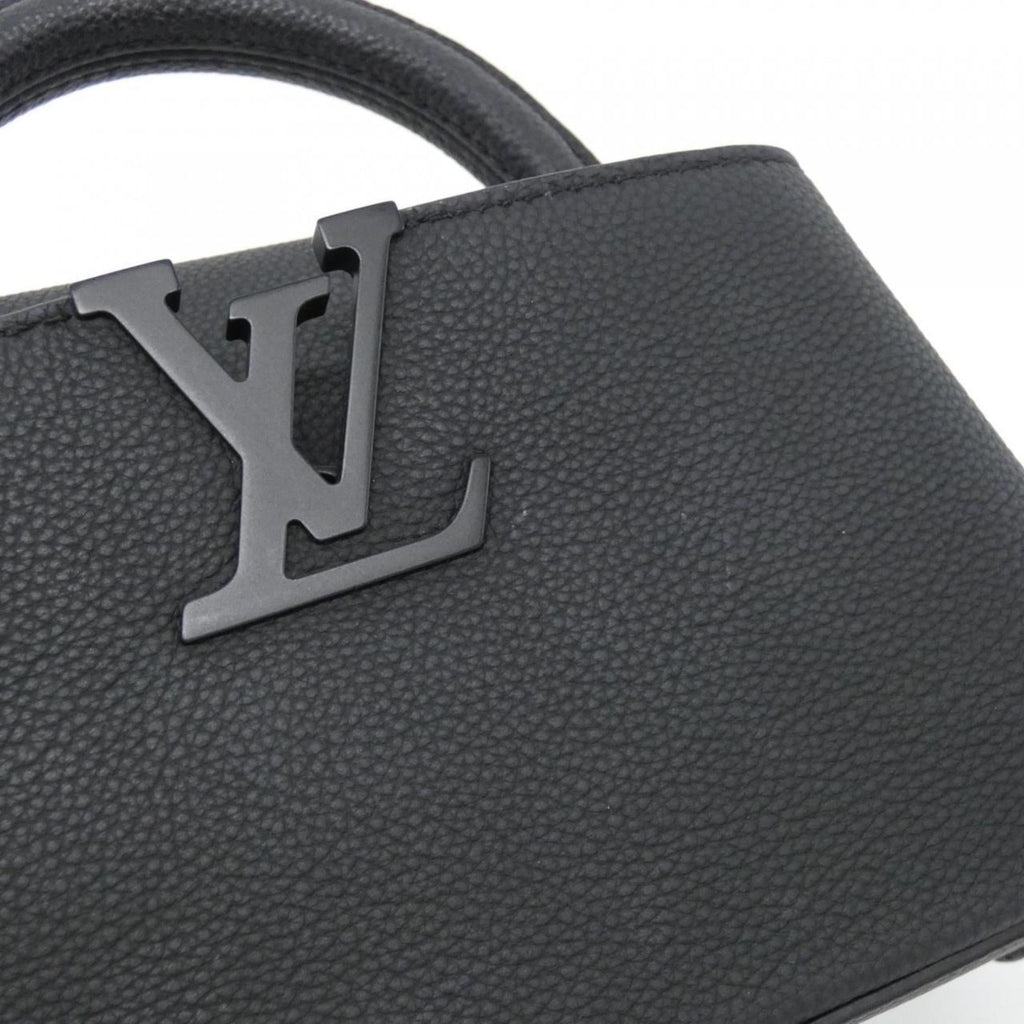 Louis Vuitton Black Leather Handbag (Pre-Owned)