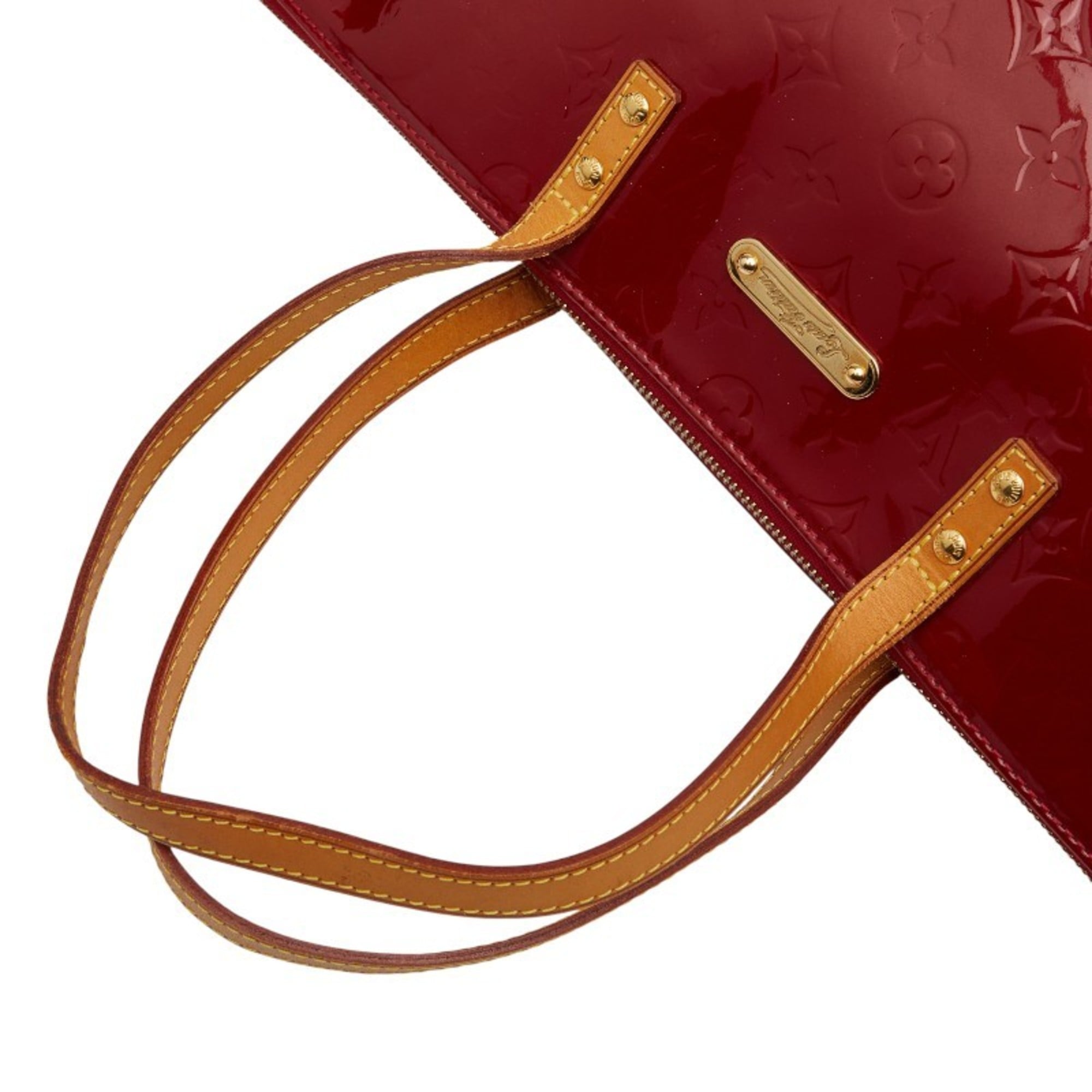 Louis Vuitton Pomme D'amour Red Color Patent Leather Handbag Tote Bag (Pre-Owned)