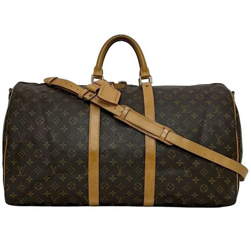 Louis Vuitton Monogram Brown Monogram Leather Boston Bag Shoulder Bag (Pre-Owned)